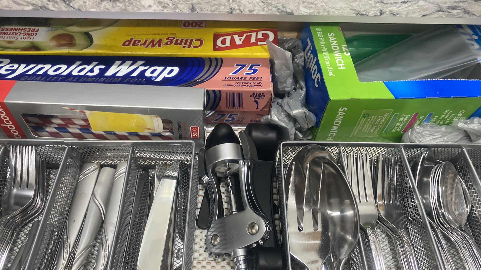 Photo 3 of CONTENTS KITCHEN DRAWER- SILVERWARE & WRAPS