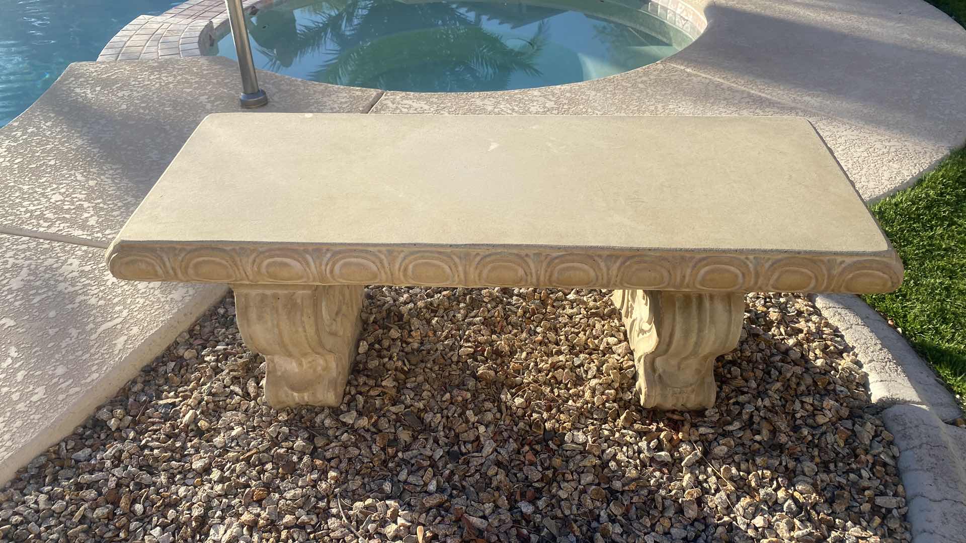 Photo 1 of CONCRETE BENCH SANDSTONE COLOR 40“ x 15“ H 15” (3 available each sold separately)