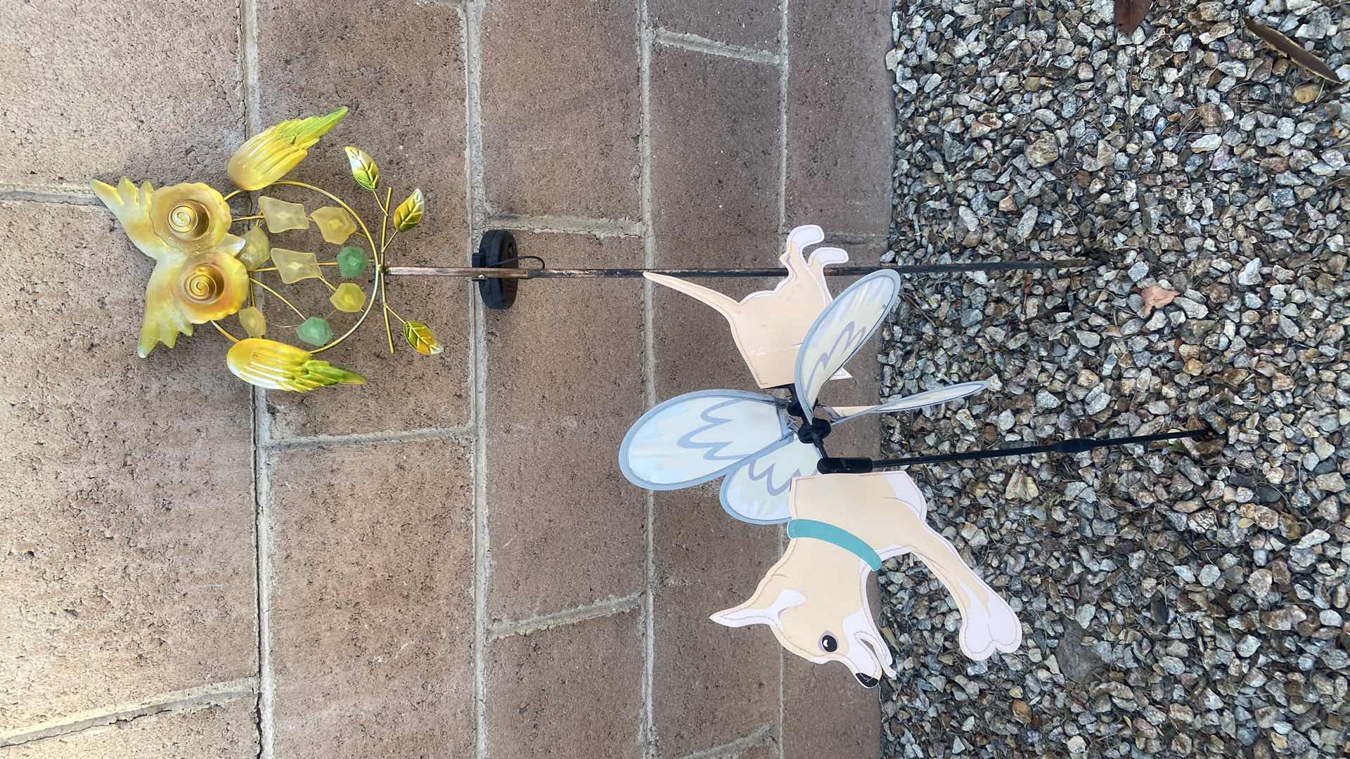 Photo 1 of 2-YARD  ART OWL & DOG