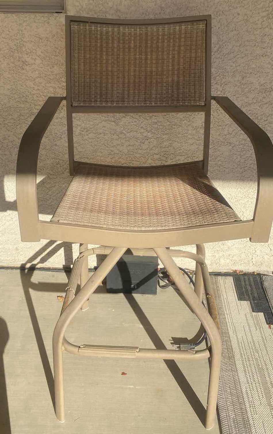 Photo 1 of CAST ALUMINUM BAR STOOL WITH MESH (2 available each sold separately)