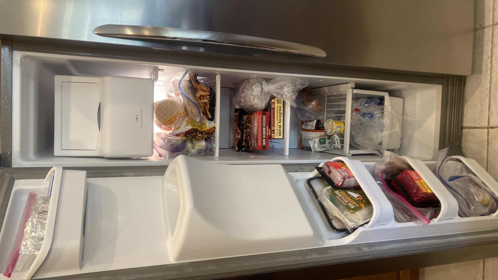 Photo 8 of FRIGIDAIRE GALLERY STAINLESS STEEL REFRIGERATOR WITH ICE MAKER 35” x 33” H 69 7/8”