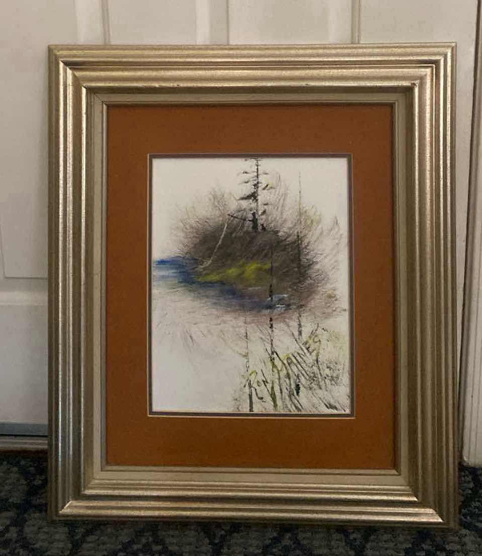 Photo 1 of FRAMED OIL ON CANVAS MAN & DOG SIGNED ARTWORK 22 1/2” x 27 1/2”