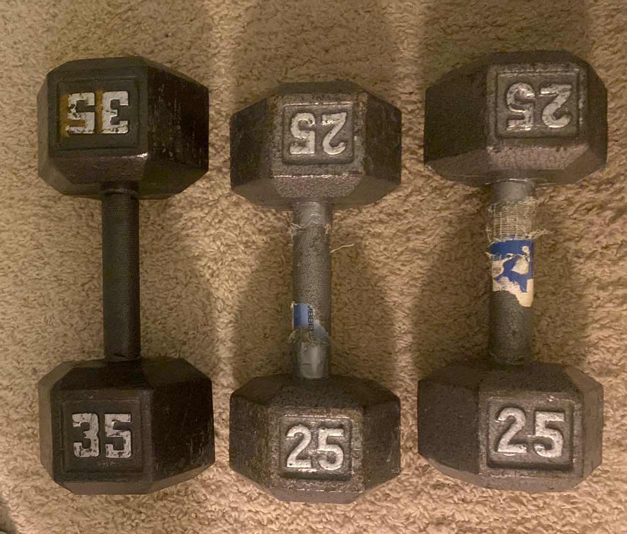 Photo 1 of 3-DUMBBELLS