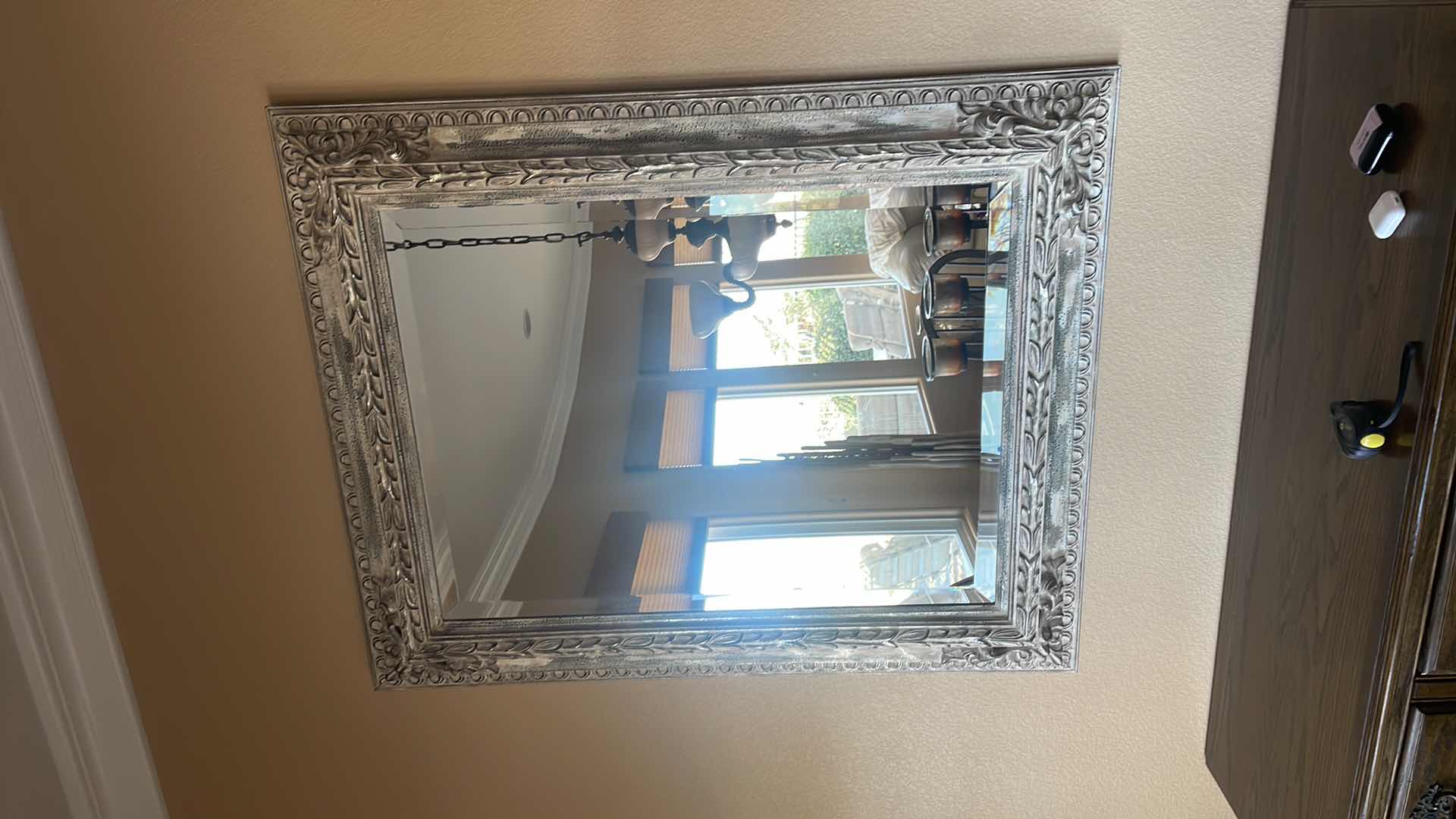 Photo 2 of FRAMED BEVELED WALL MIRROR 42”x52”