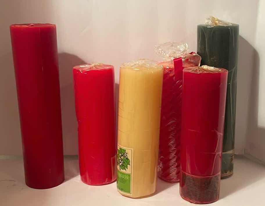 Photo 1 of CHRISTMAS SCENTS TALL PILLAR CANDLES 12”