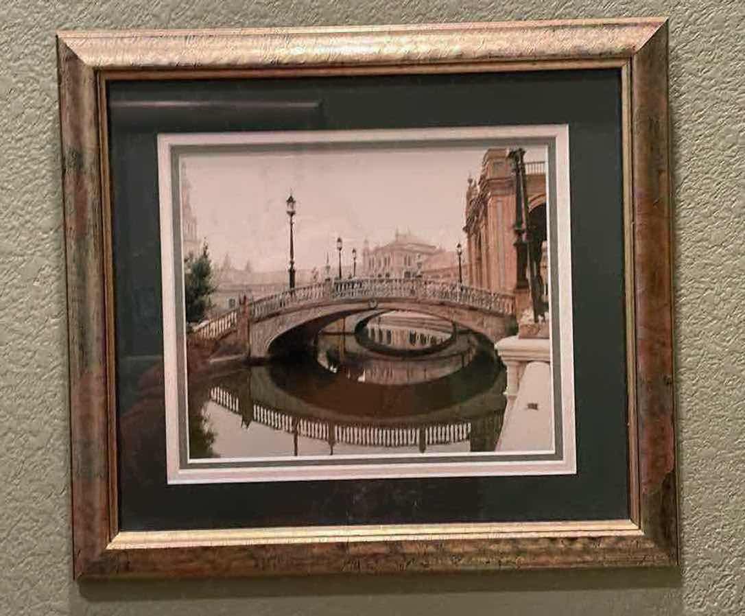 Photo 1 of FRAMED VENICE BRIDGE PHOTOGRAPHY 14”x 15”