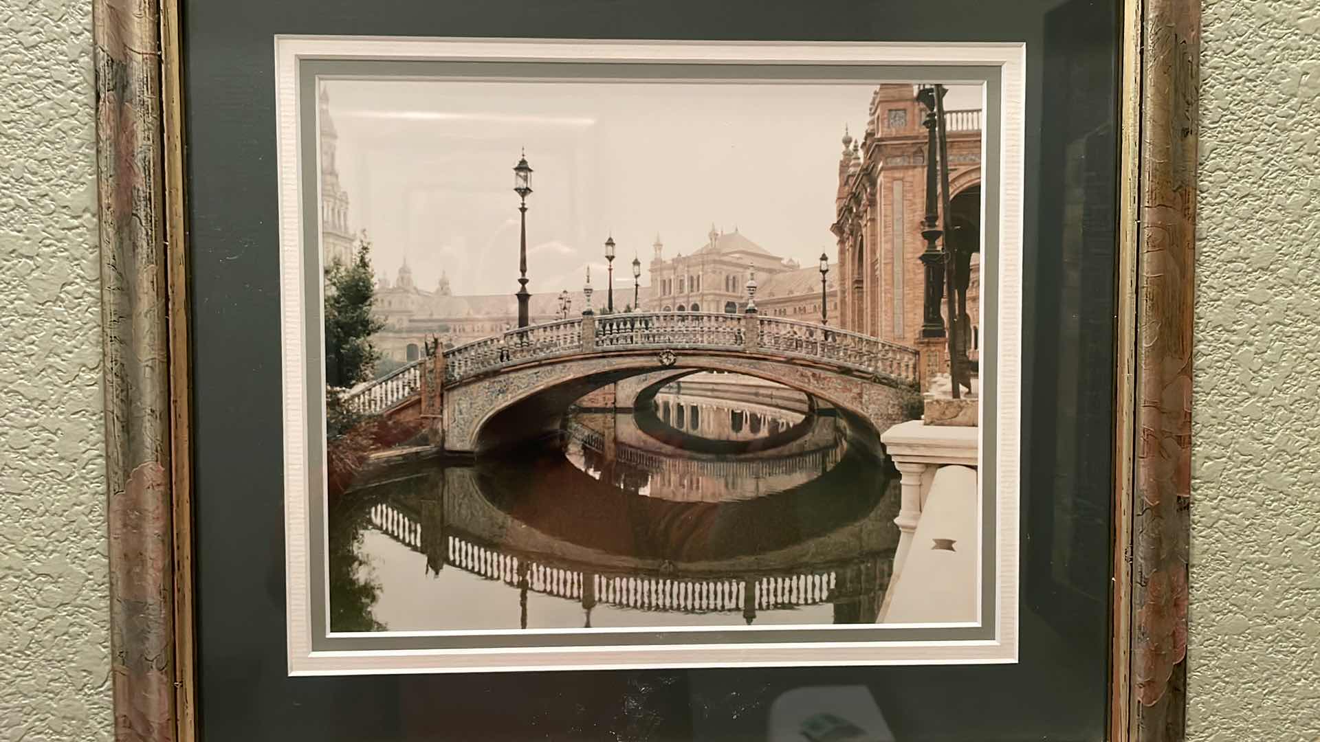 Photo 2 of FRAMED VENICE BRIDGE PHOTOGRAPHY 14”x 15”