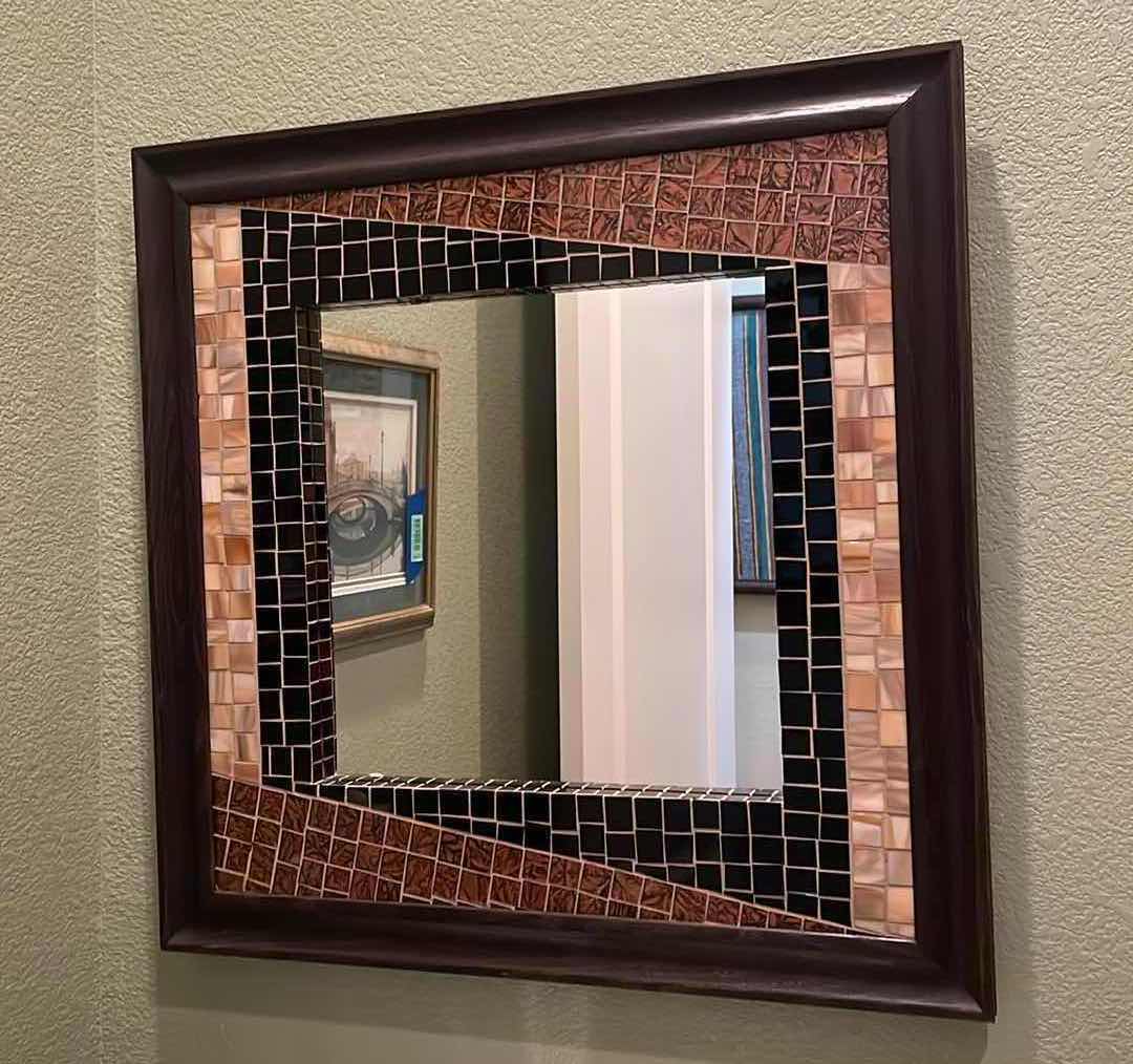 Photo 1 of FRAMED MOSIAC TILE MIRROR 26” x 26”