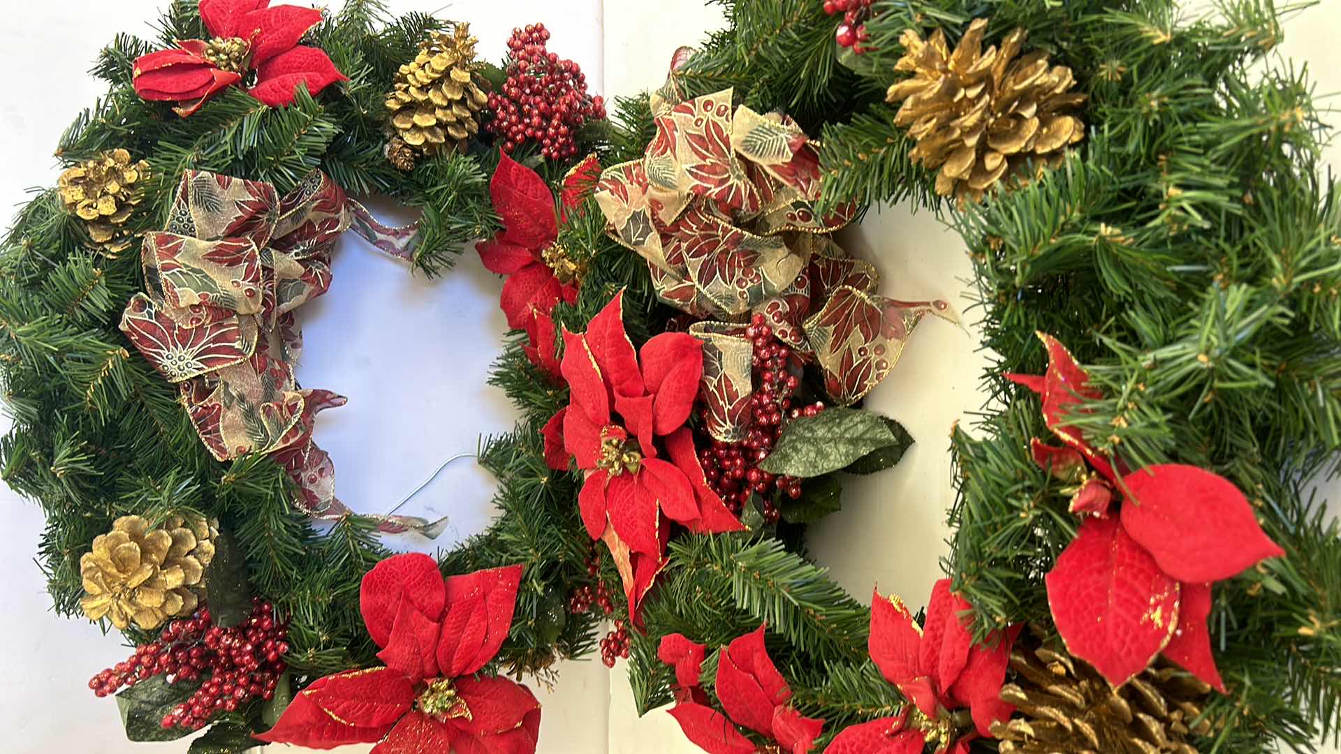 Photo 1 of 2-CHRISTMAS DECOR- 21” WREATHES