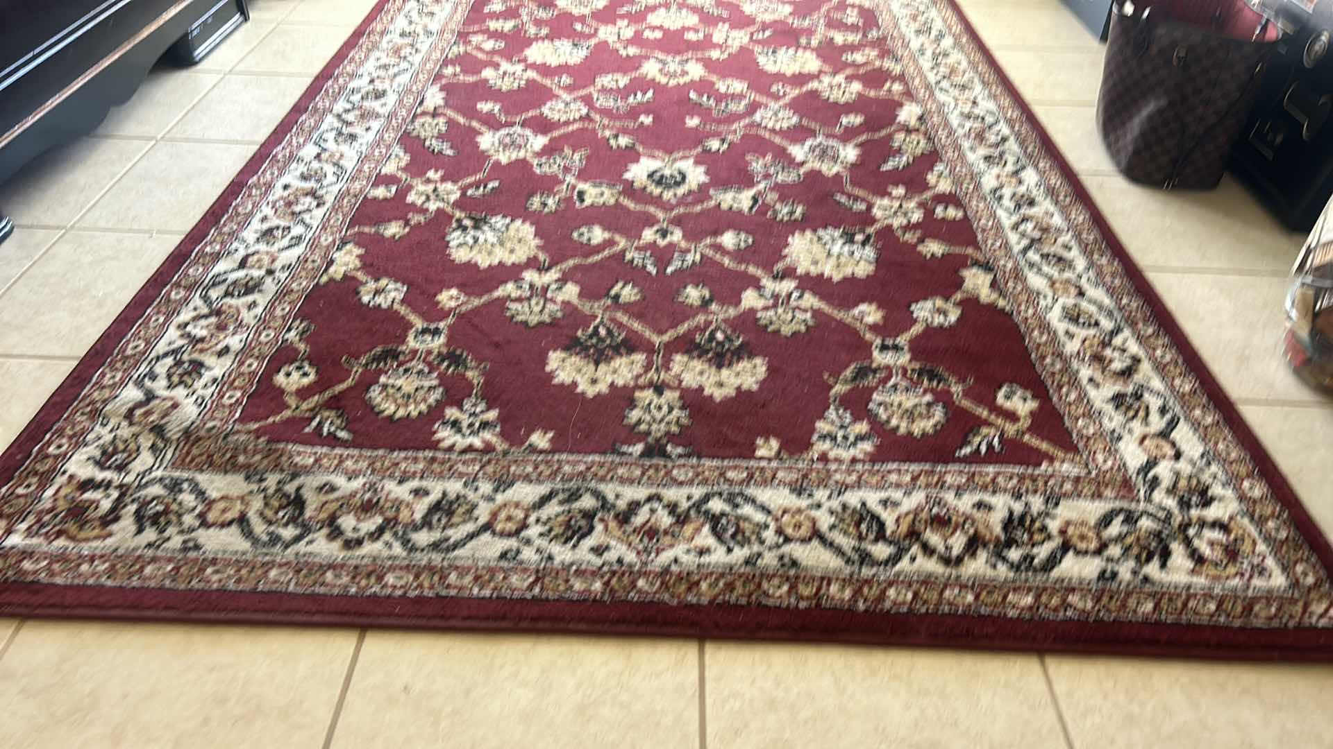 Photo 2 of HOMECITY INC. SUPERIOR BURGUNDY’S AREA RUG DESIGN / KINGFIELD 5’ X 8’.