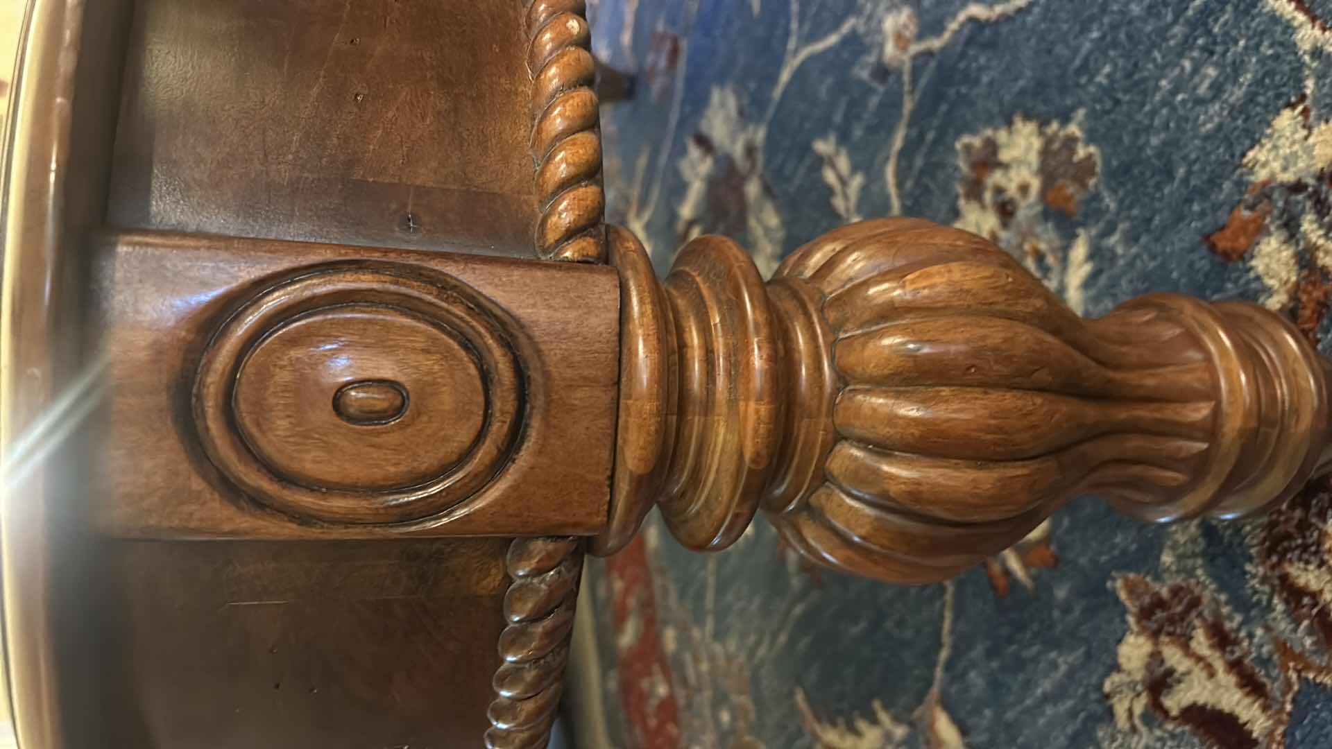 Photo 4 of COCKTAIL TABLE WITH LEATHER INLAY, ONE FELT LINED PULL-OUT DRAWER, 50“ x 29 1/2“ x 18 1/2 “