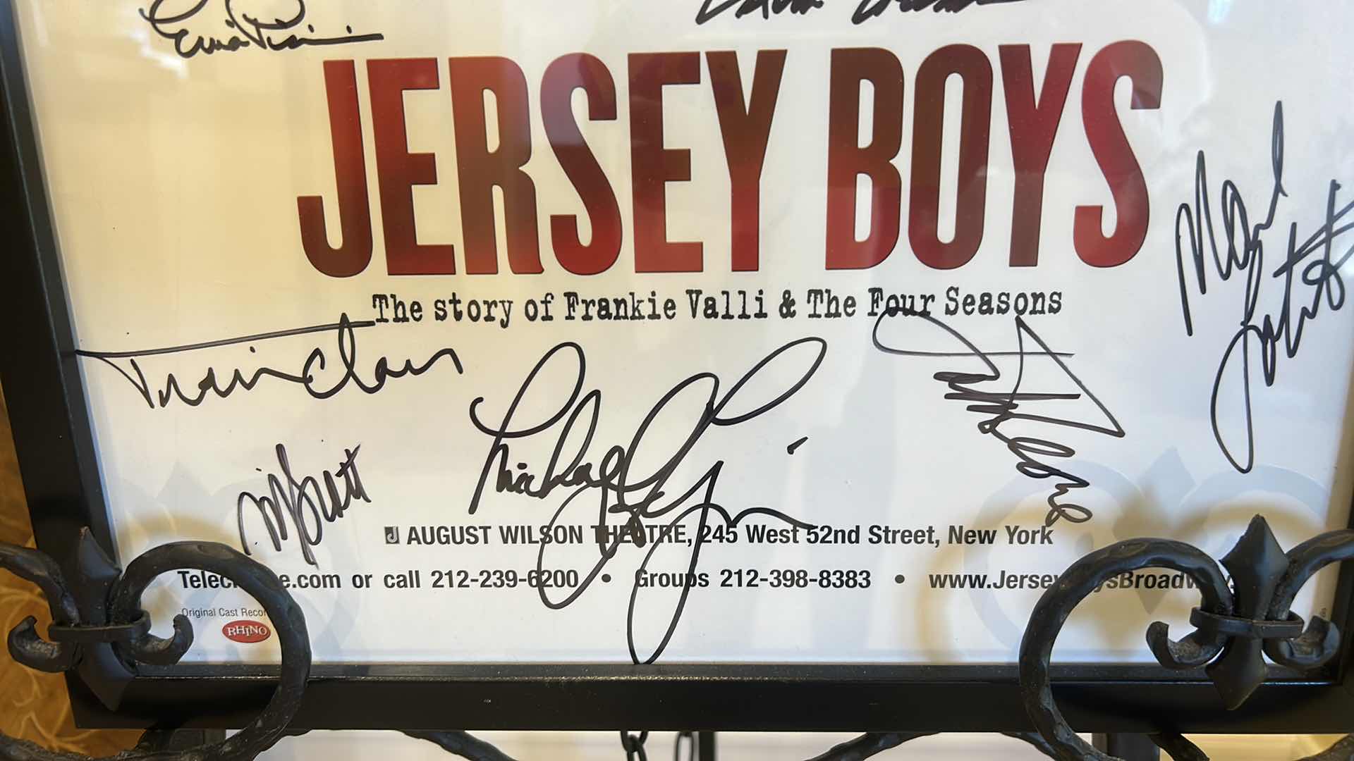 Photo 3 of FRAMED SIGNED MOVIE POSTER “JERSEY BOYS” ARTWORK 15” X 23”.