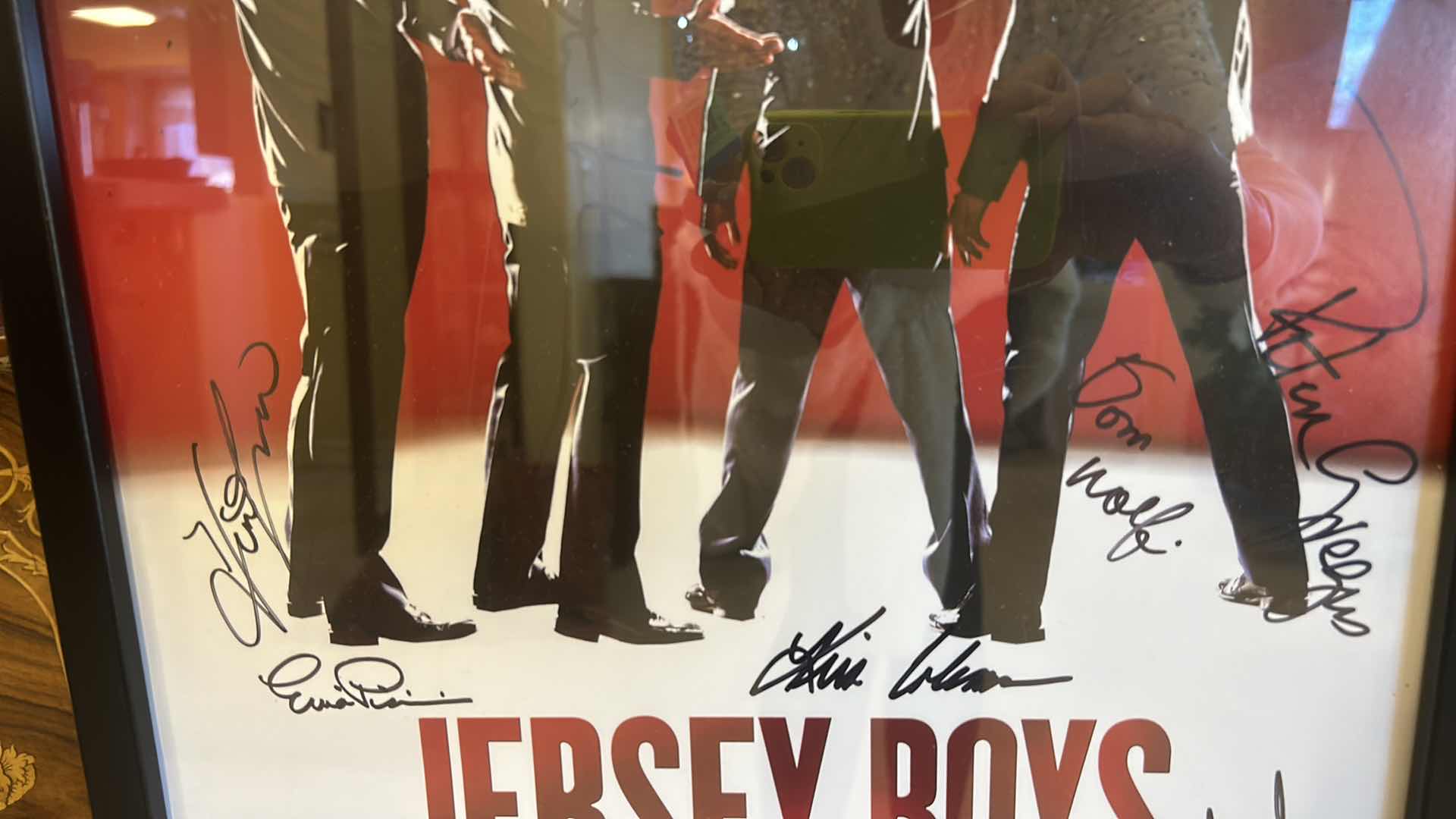 Photo 4 of FRAMED SIGNED MOVIE POSTER “JERSEY BOYS” ARTWORK 15” X 23”.