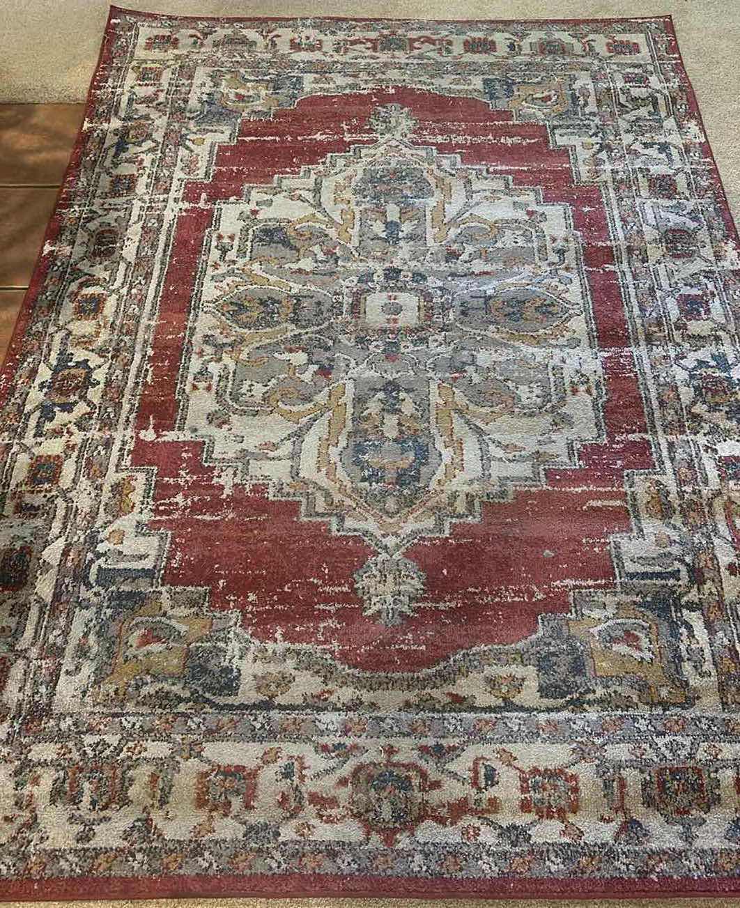 Photo 6 of RED CAMBRIDGE 100% PP FRISEE AREA RUG 5’3” x 7’7”