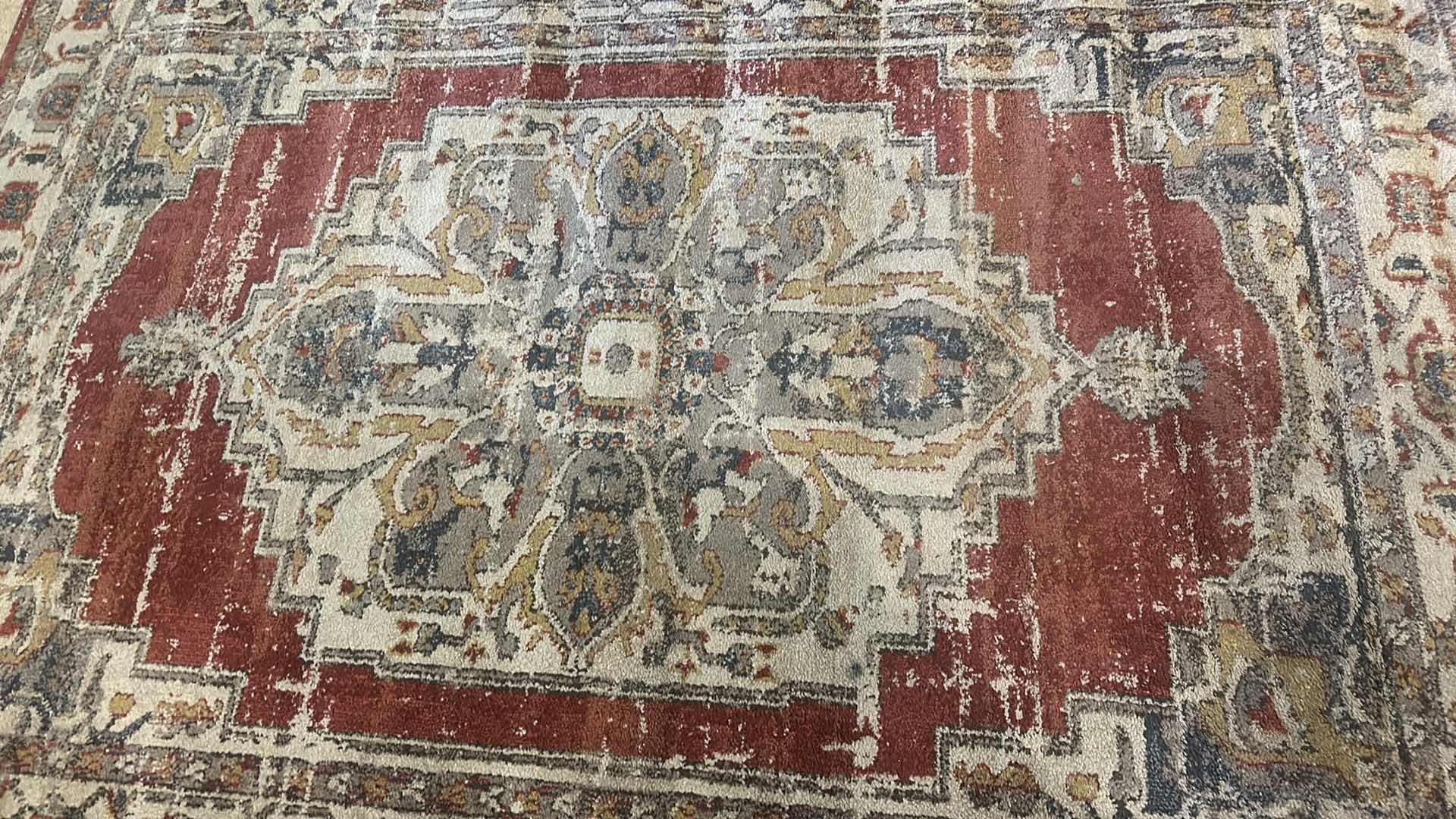 Photo 4 of RED CAMBRIDGE 100% PP FRISEE AREA RUG 5’3” x 7’7”