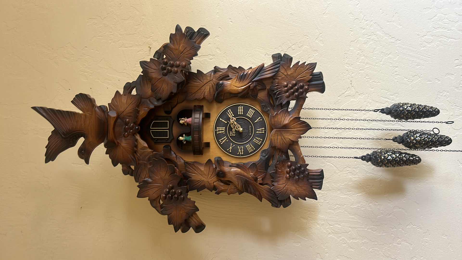 Photo 7 of THE TIME COMPANY WOOD COOKOO CLOCK 19” x H3’