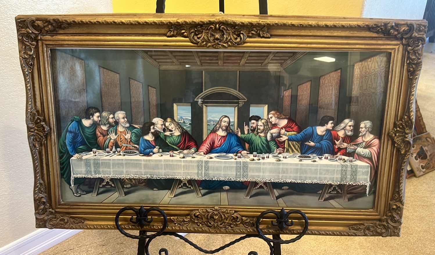 Photo 1 of ORNATELY FRAMED LAST SUPPER ARTWORK 31” X H 19”.