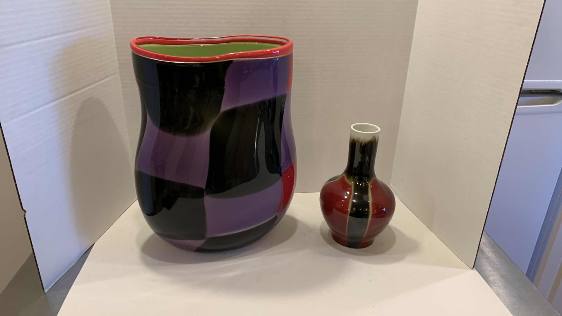 Photo 1 of GEOMETRIC DESIGN VASES TALLEST IS 15”