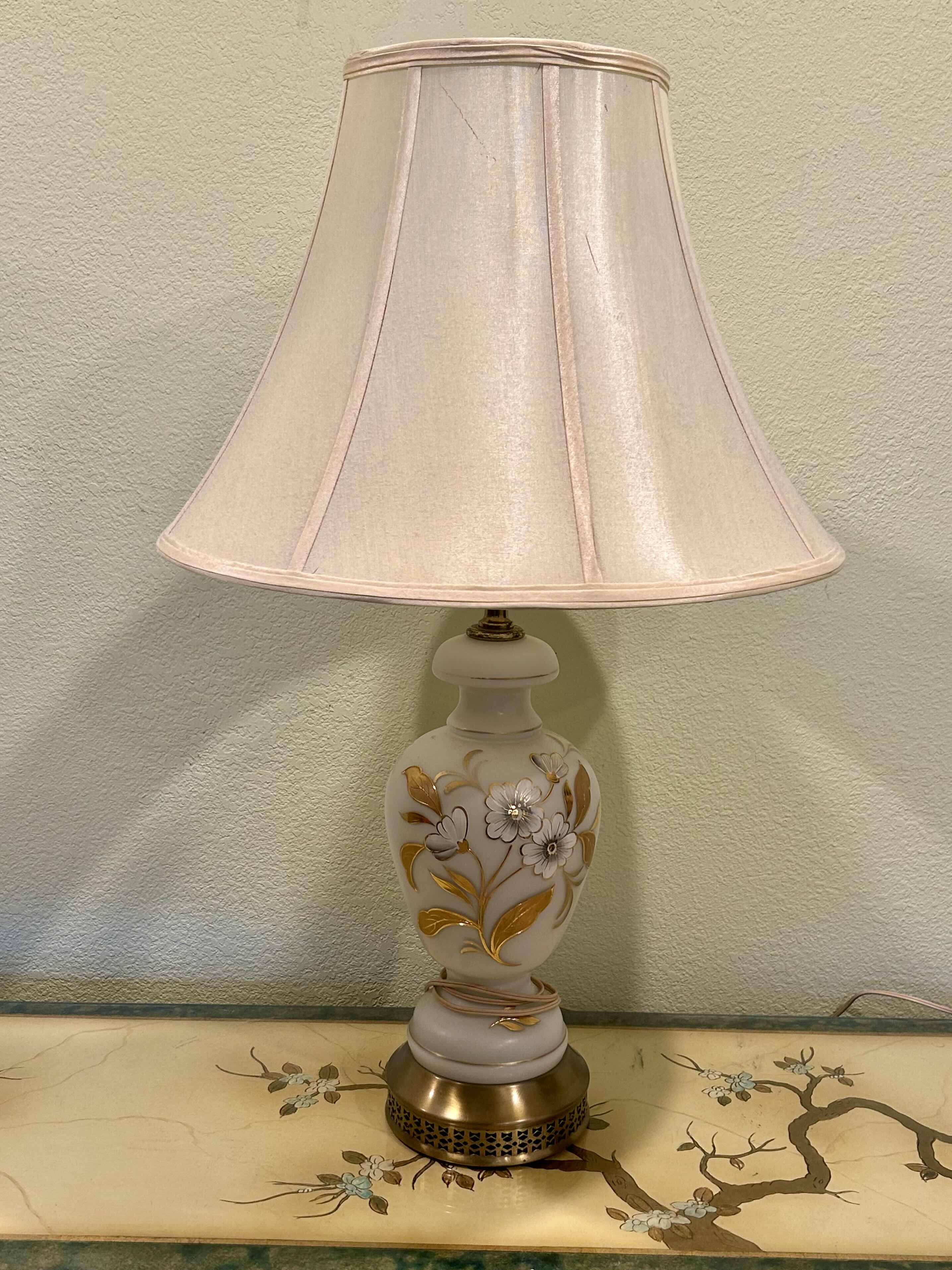 Photo 1 of BRONZE HAND PAINTED BRISTOL SATIN LAMP H 30”

100