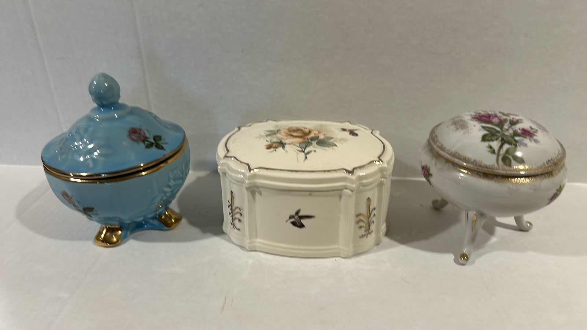 Photo 1 of 3 PORCELAIN TRINKET BOXES