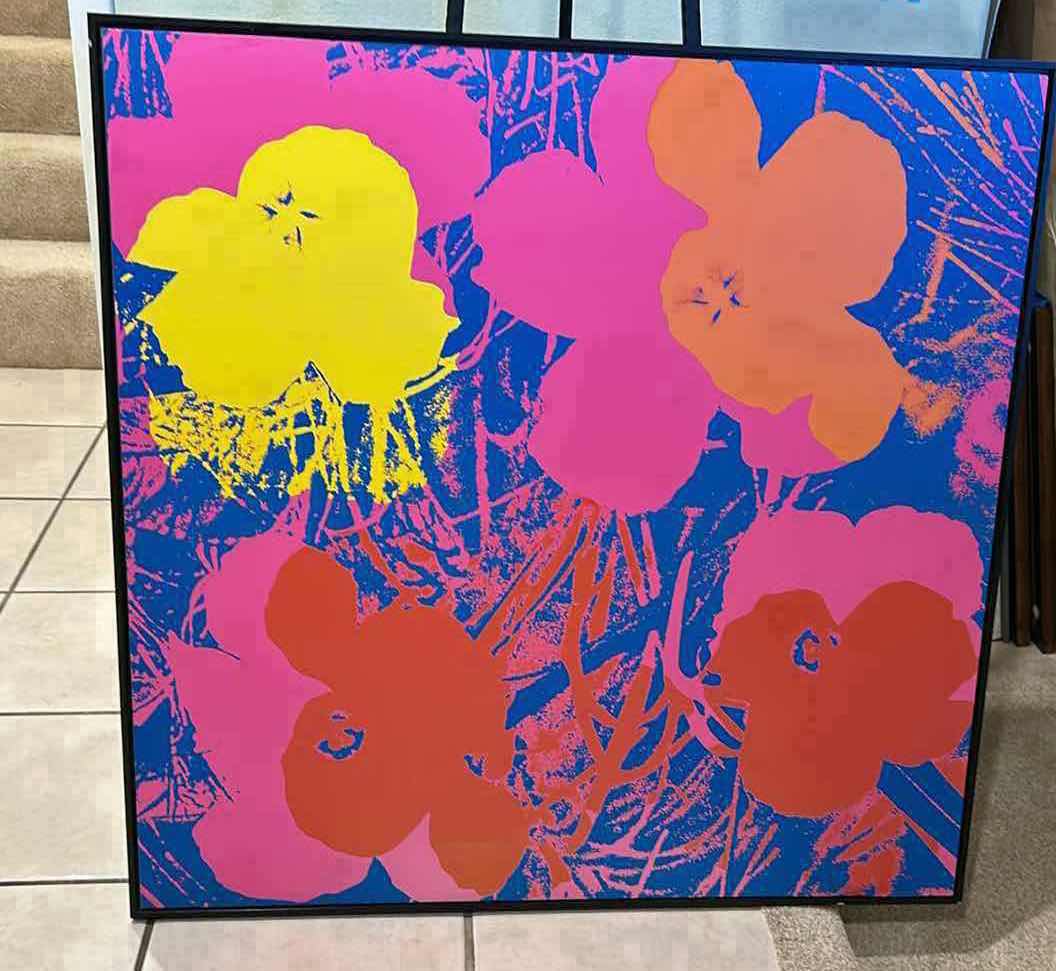 Photo 1 of 2-FRAMED "FLORAL" ARTWORK'S 38" X 39"