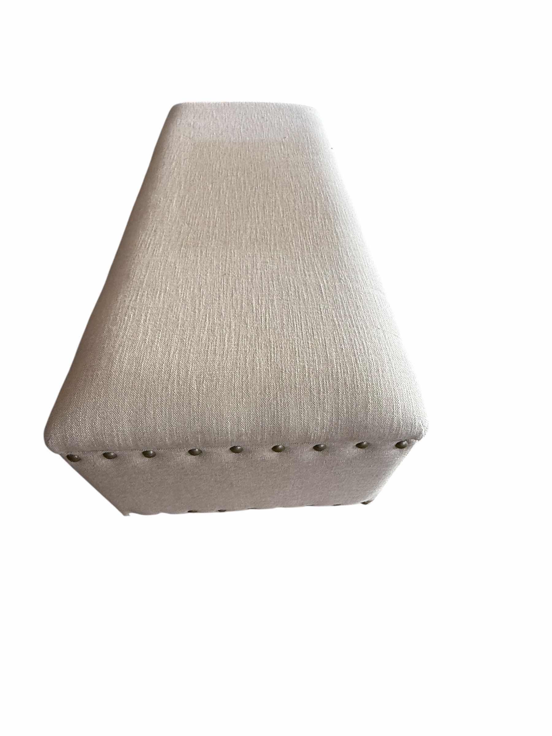 Photo 1 of TAN LINEN STORAGE OTTOMAN CHEST 42” x 18” H17”