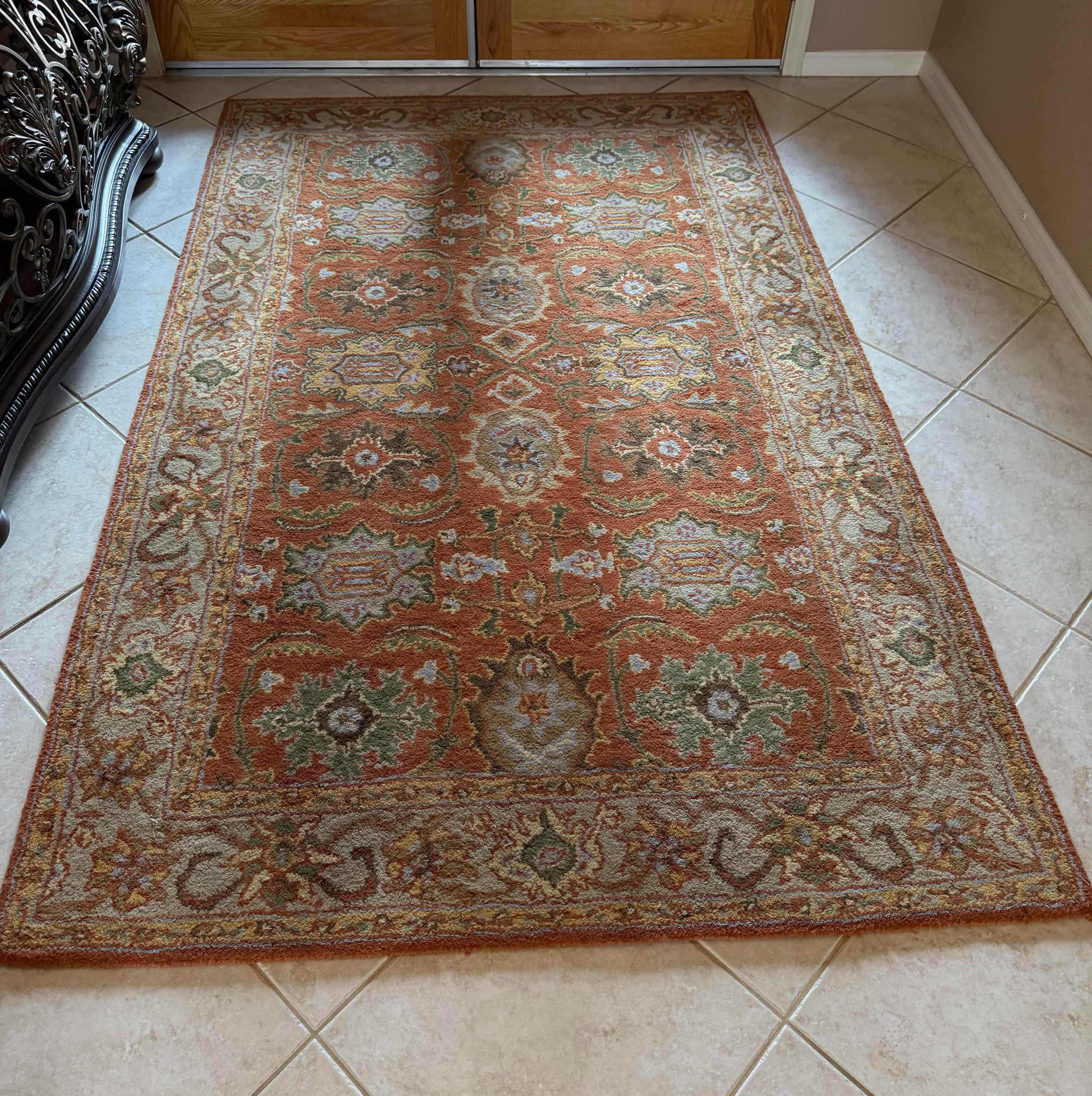 Photo 1 of SAFAVIEH HERITAGE HAND TUFTED RUST & BEIGE AREA RUG 5’ x 8’