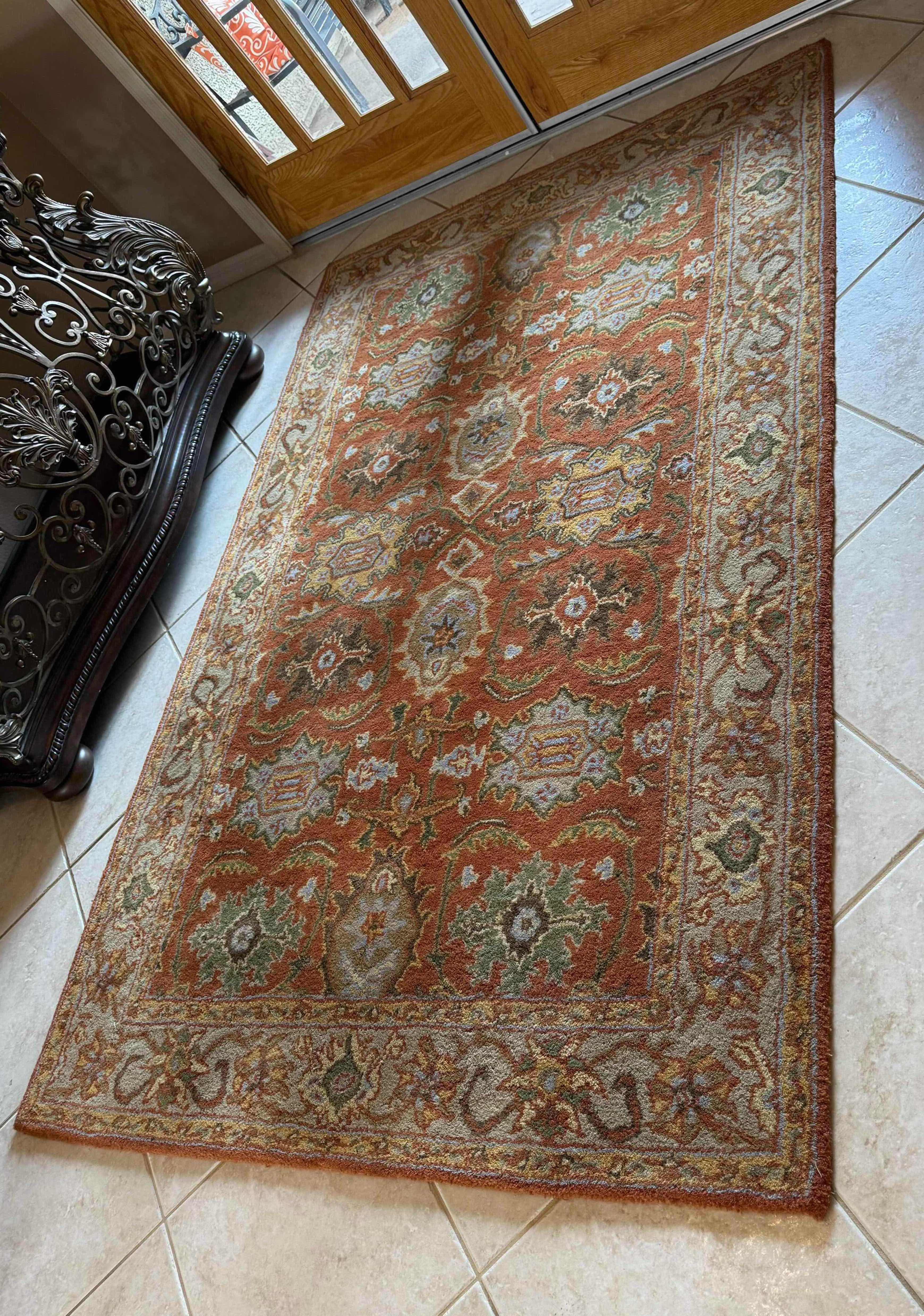 Photo 1 of SAFAVIEH HERITAGE HAND TUFTED RUST & BEIGE AREA RUG 5’ x 8’