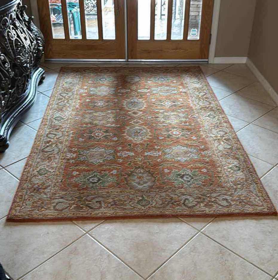 Photo 1 of SAFAVIEH HERITAGE HAND TUFTED RUST & BEIGE AREA RUG 5’ x 8’