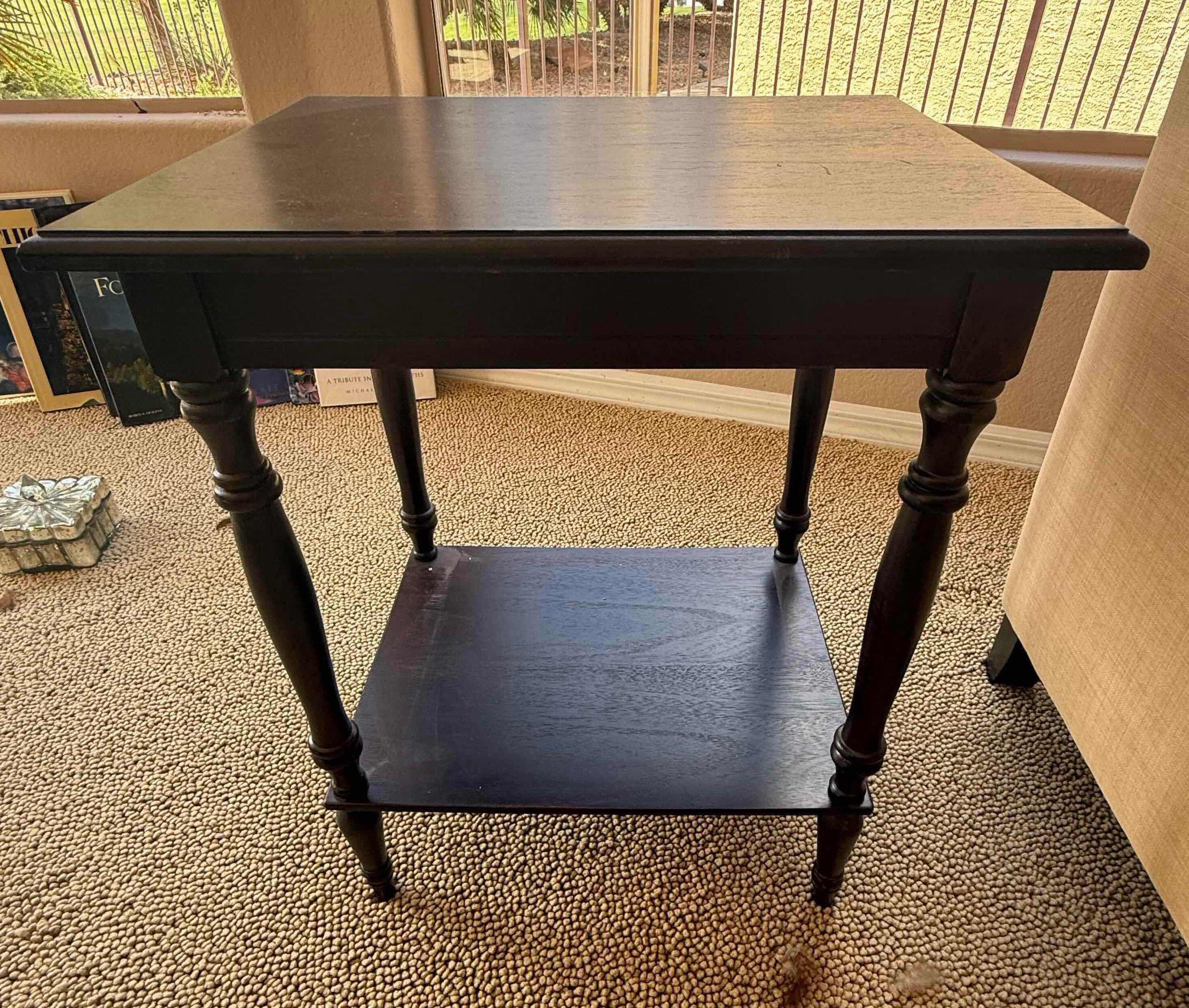Photo 1 of WALNUT WOOD ACCENT TABLE 20” x 16” H24”