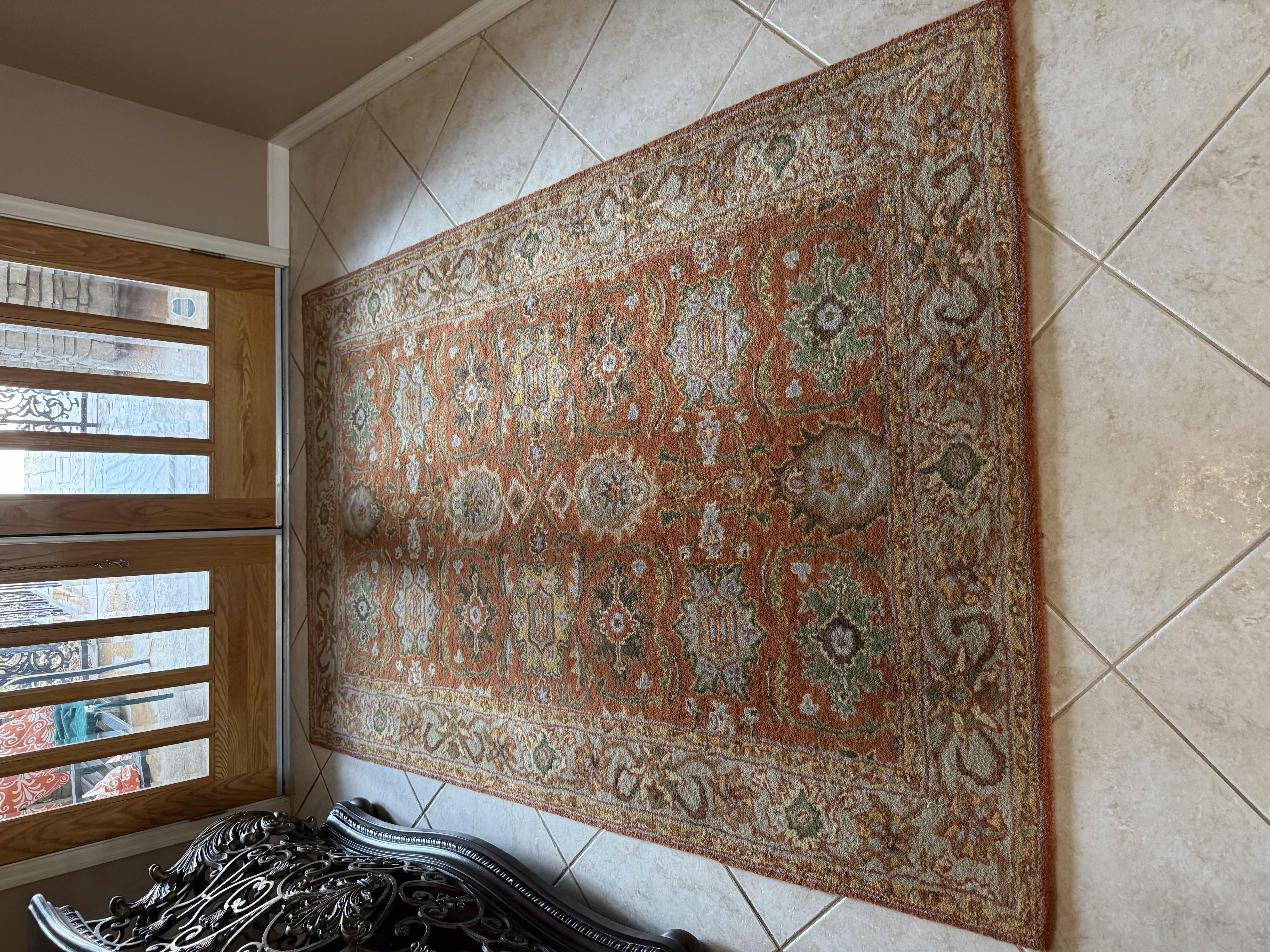 Photo 1 of SAFAVIEH HERITAGE HAND TUFTED RUST & BEIGE AREA RUG 5’ x 8’