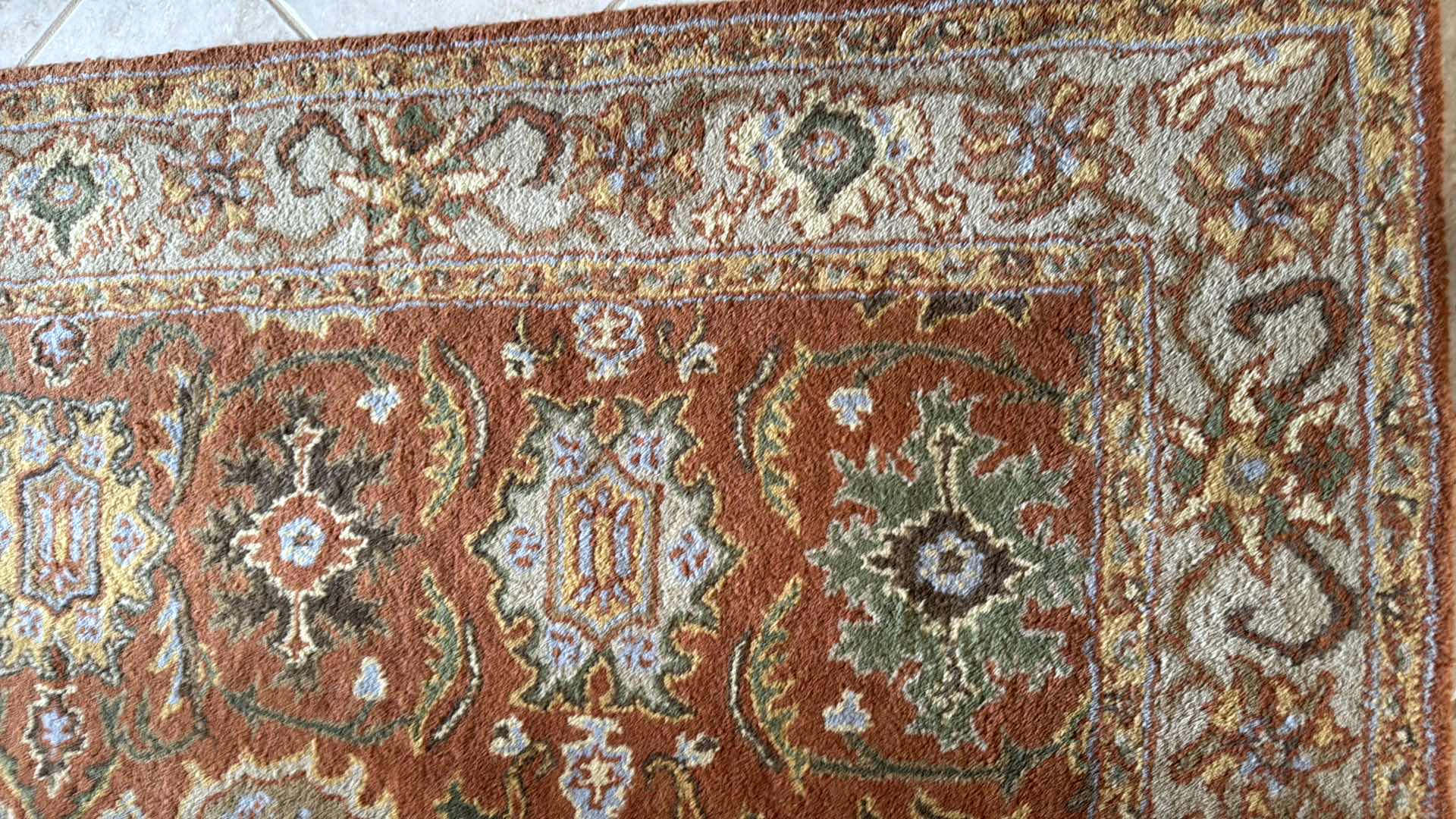 Photo 1 of SAFAVIEH HERITAGE HAND TUFTED RUST & BEIGE AREA RUG 5’ x 8’