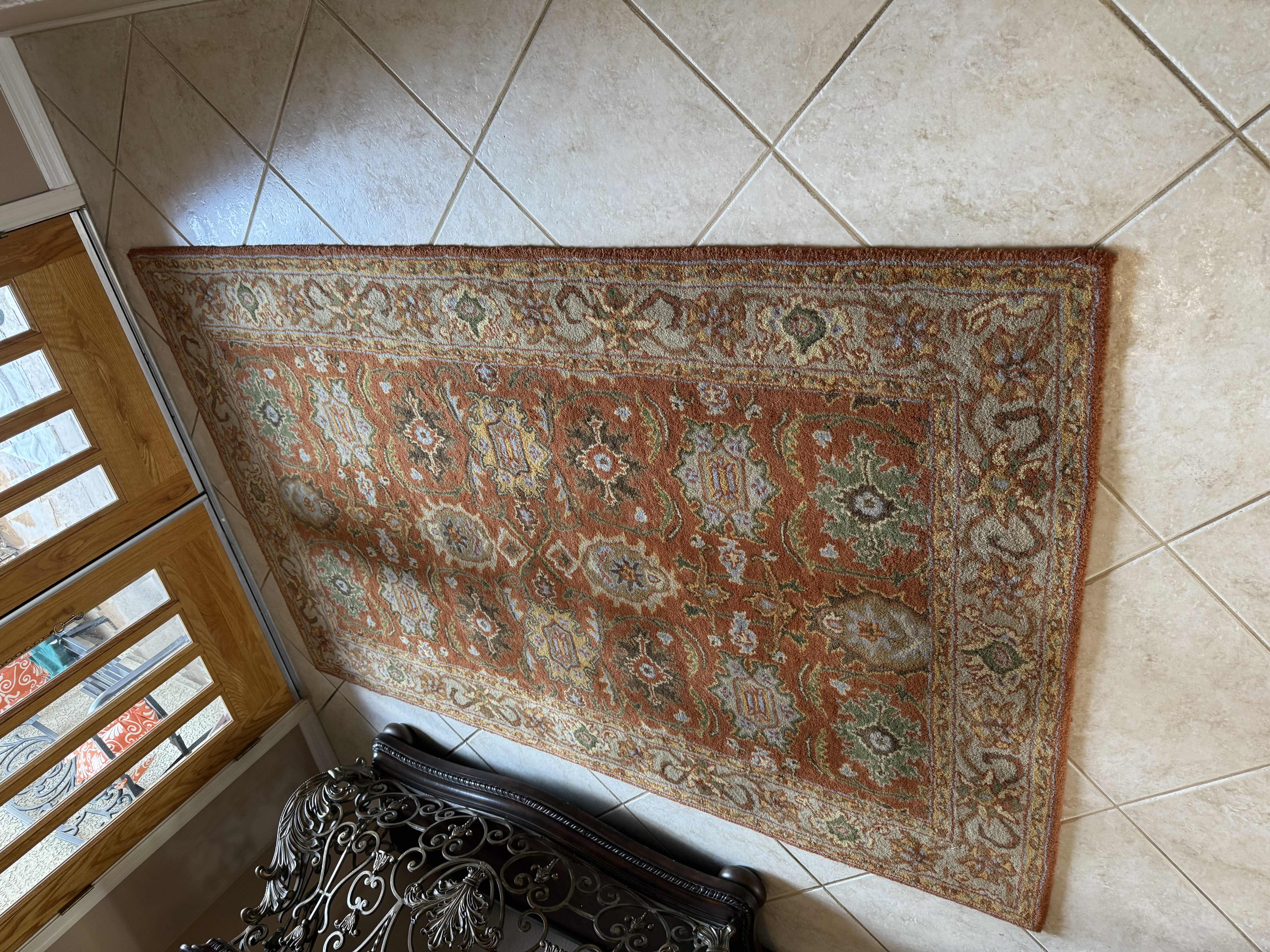 Photo 1 of SAFAVIEH HERITAGE HAND TUFTED RUST & BEIGE AREA RUG 5’ x 8’