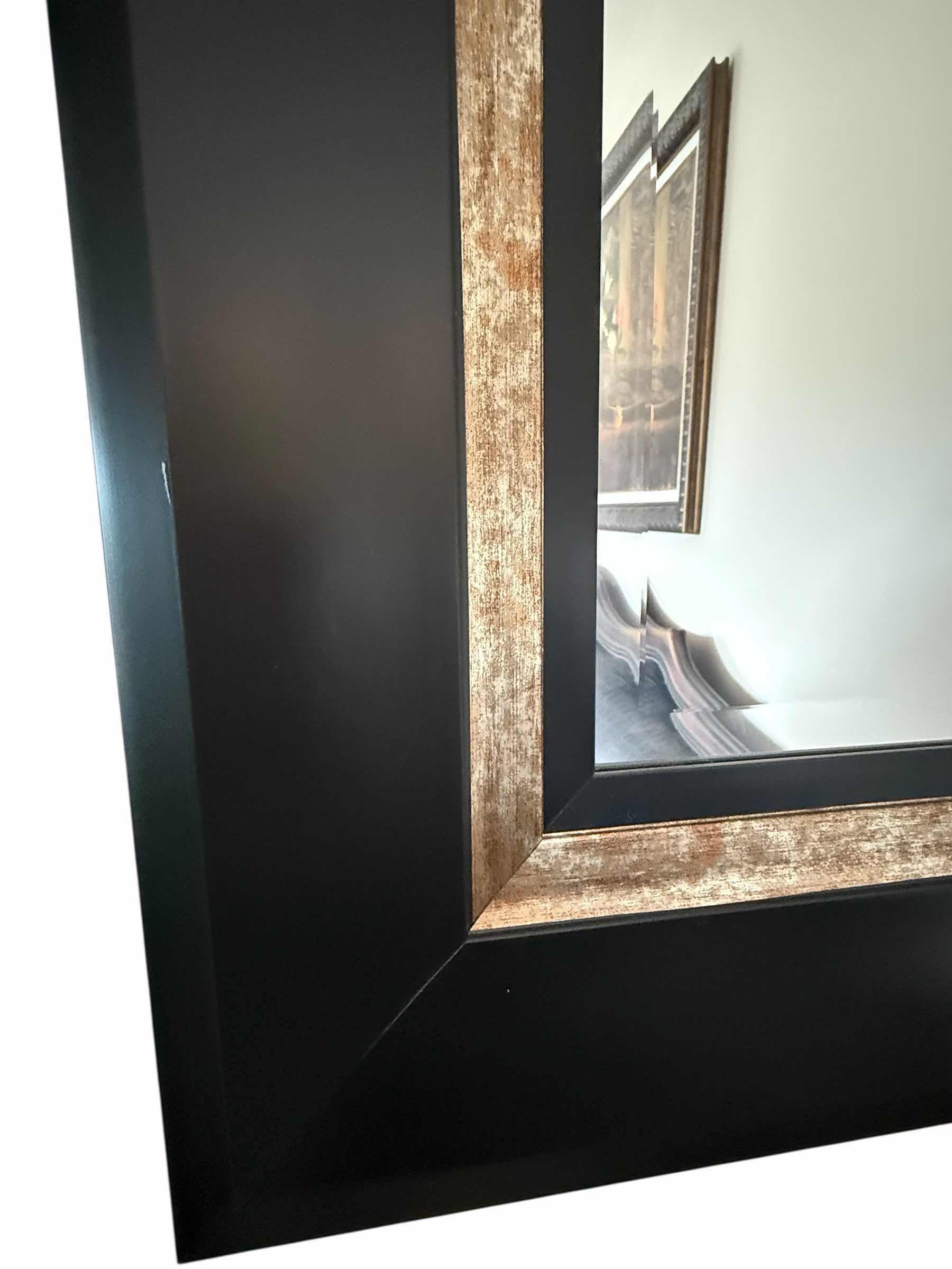 Photo 1 of BLACK FRAMED WALL MIRROR 34” x 39”