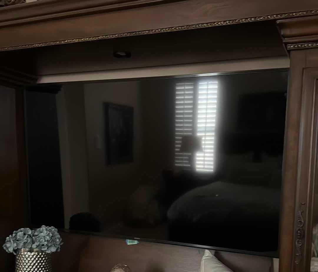 Photo 1 of 65” SONY FLAT SCREEN W WALL MOUNT & REMOTE CONTROL