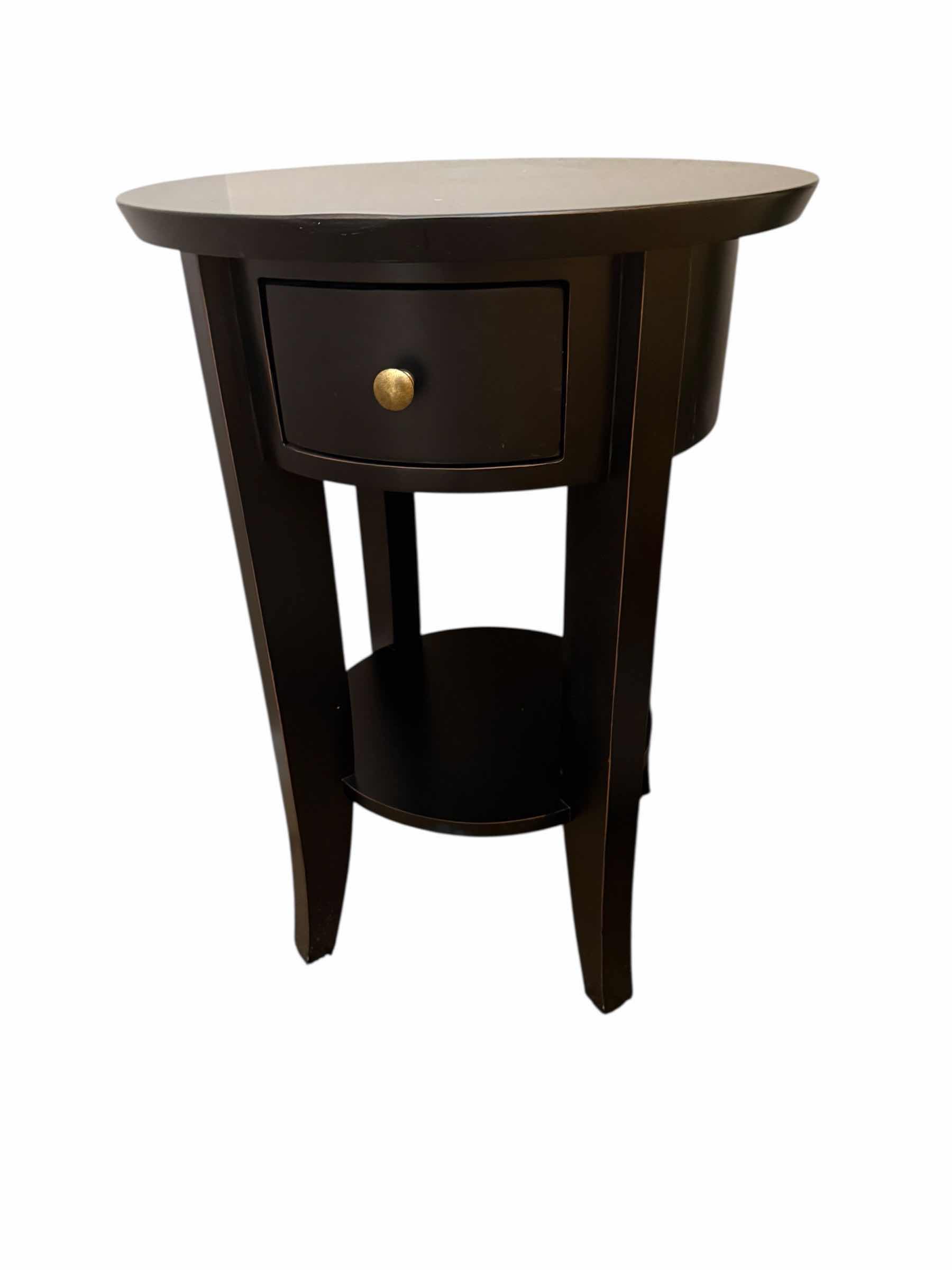 Photo 1 of 20” ROUND ESPRESSO FINISH WOOD ACCENT TABLE 