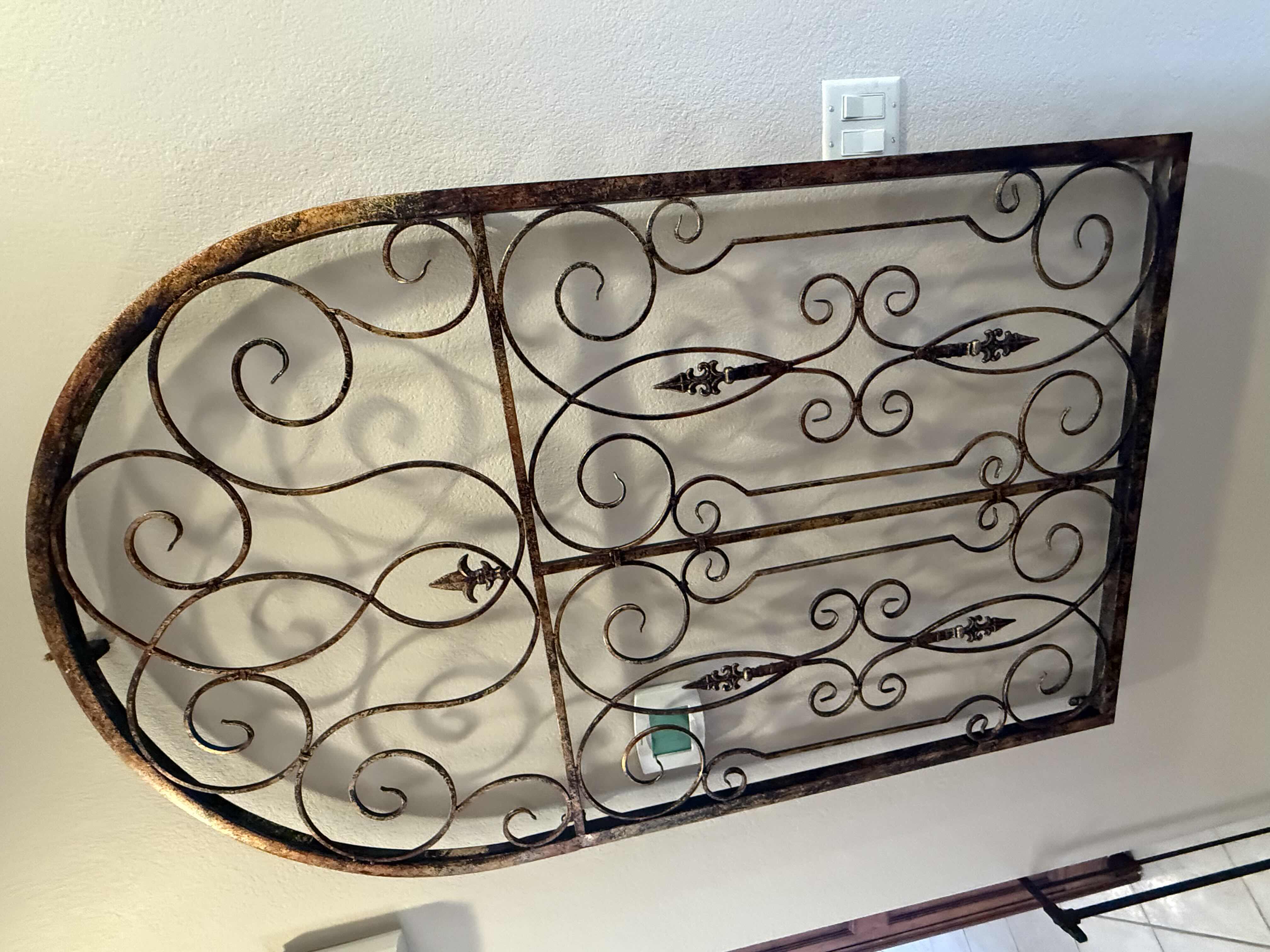 Photo 1 of HEAVY RUSTIC BRONZE GATE DESIGN WALL DECOR 43” x 69”