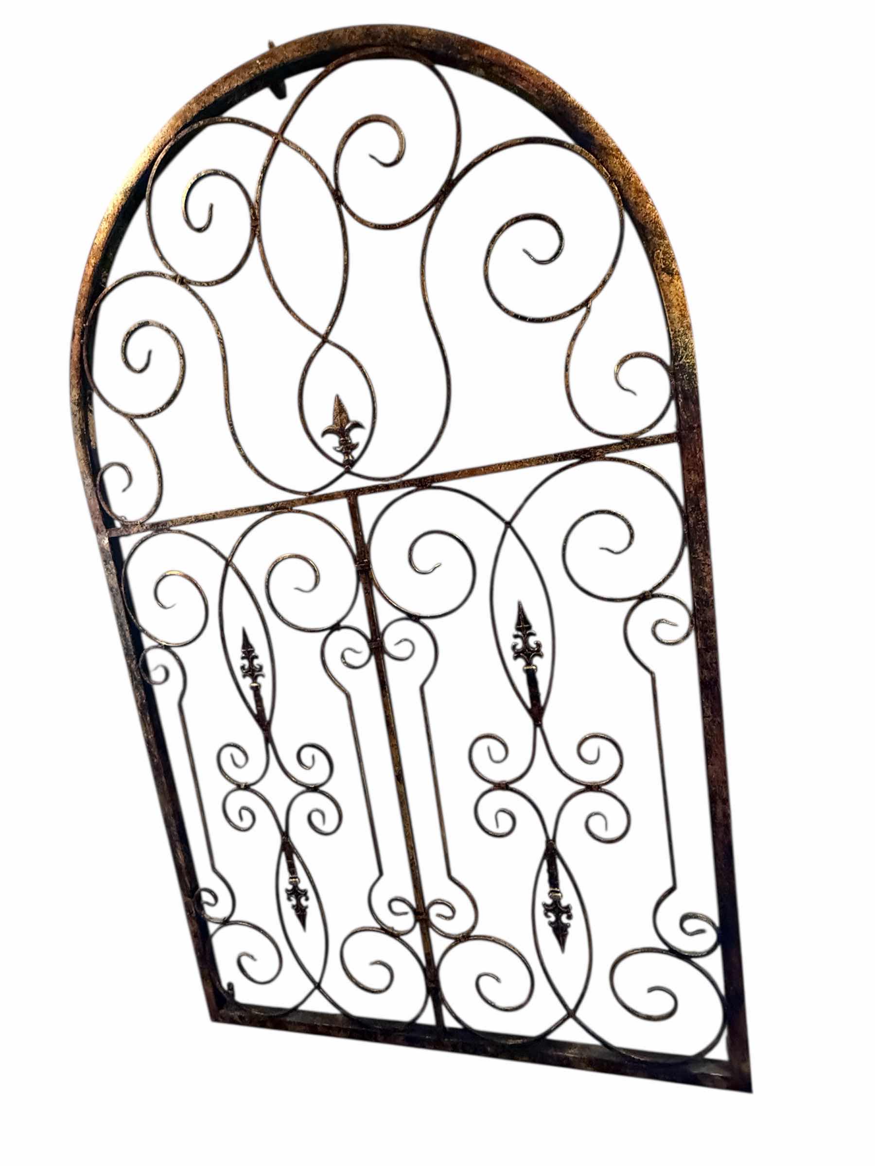Photo 1 of HEAVY RUSTIC BRONZE GATE DESIGN WALL DECOR 43” x 69”