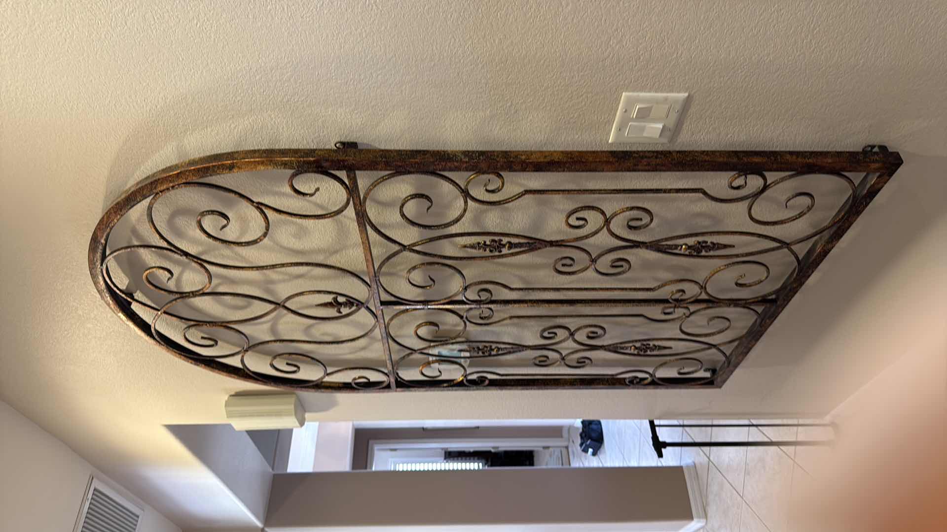 Photo 1 of HEAVY RUSTIC BRONZE GATE DESIGN WALL DECOR 43” x 69”