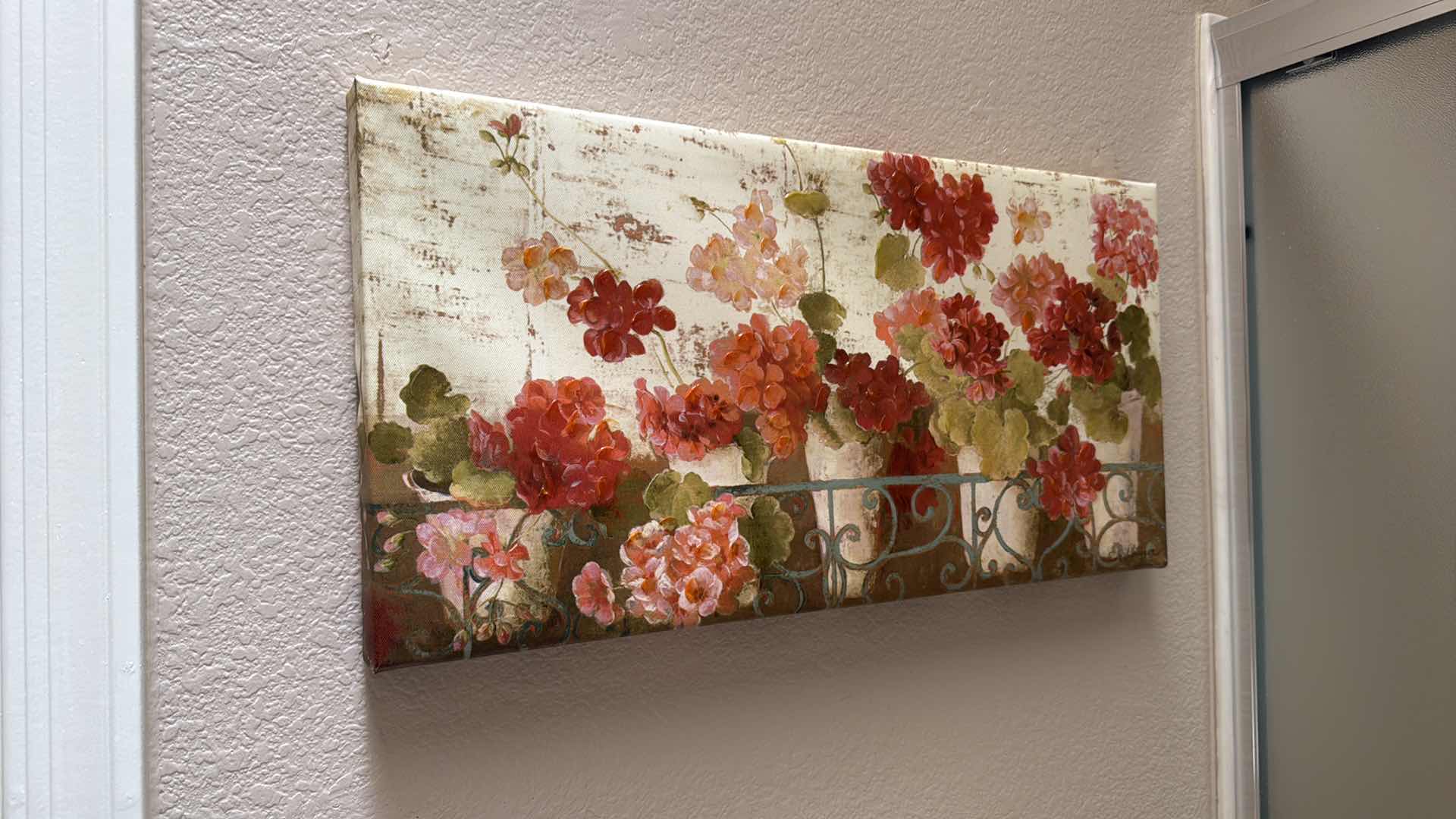 Photo 1 of CANVAS FLORAL ARTWORK 24” x 12”