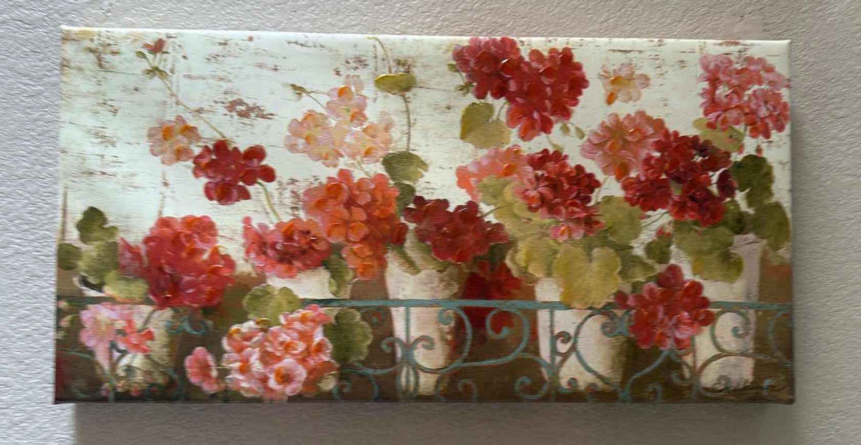 Photo 1 of CANVAS FLORAL ARTWORK 24” x 12”