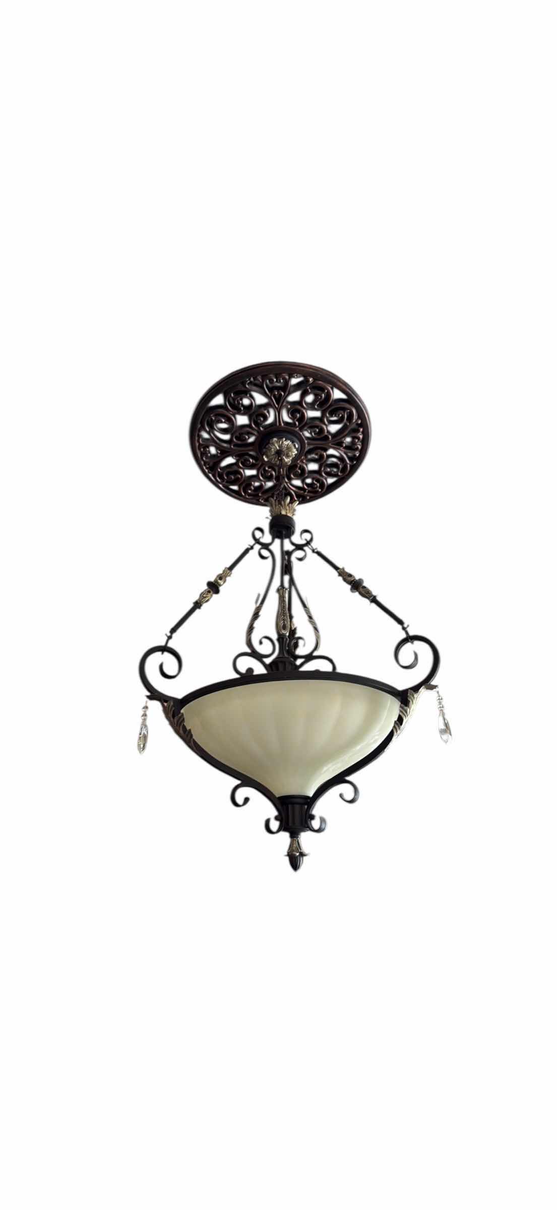 Photo 1 of 30” ROUND BLACK CHANDELIER  LIGHT