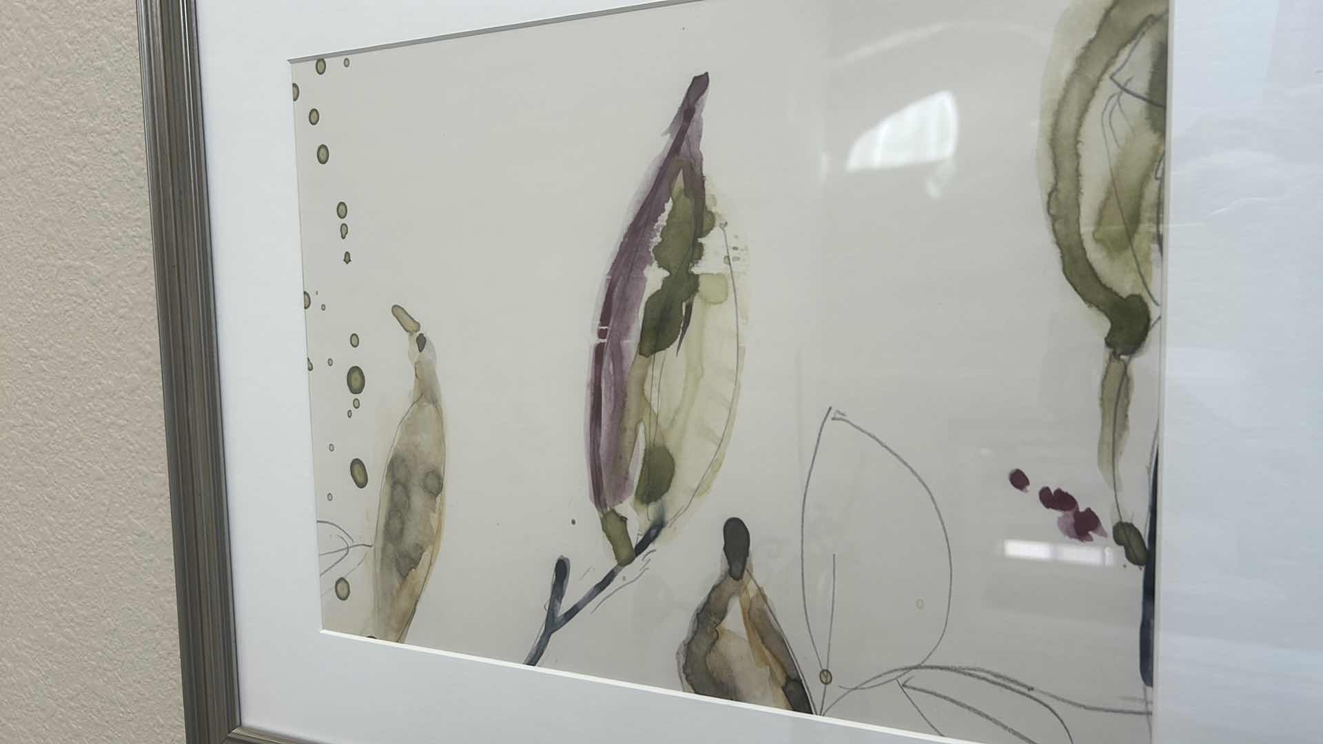 Photo 1 of SILVER FRAMED HAND CRAFTED WATERCOLOR ARTWORK 17 1/2“ x H21 1/2“