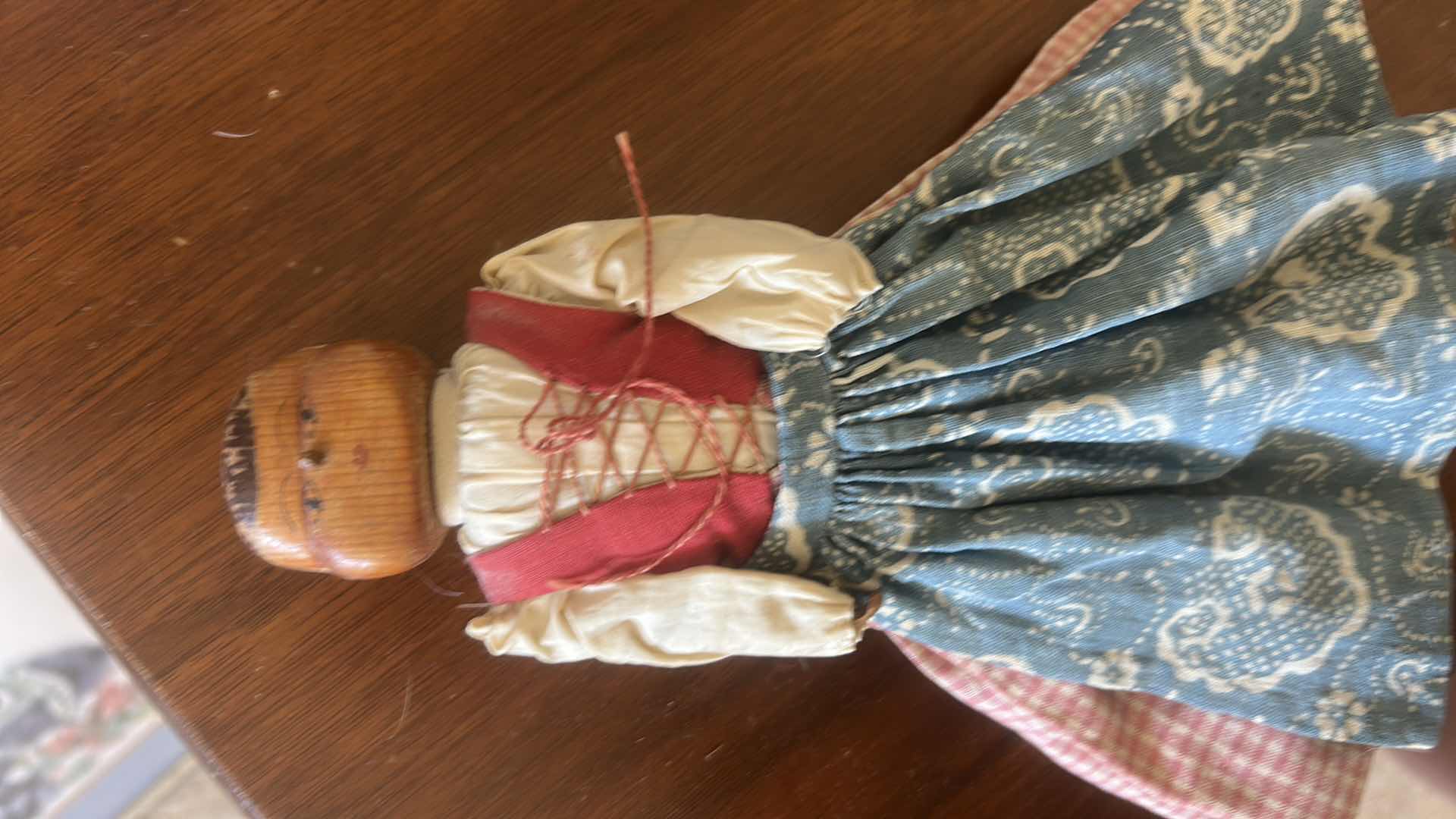 Photo 1 of HAND MADE WOODEN FOLK DOLL IN TRADITIONAL 9”