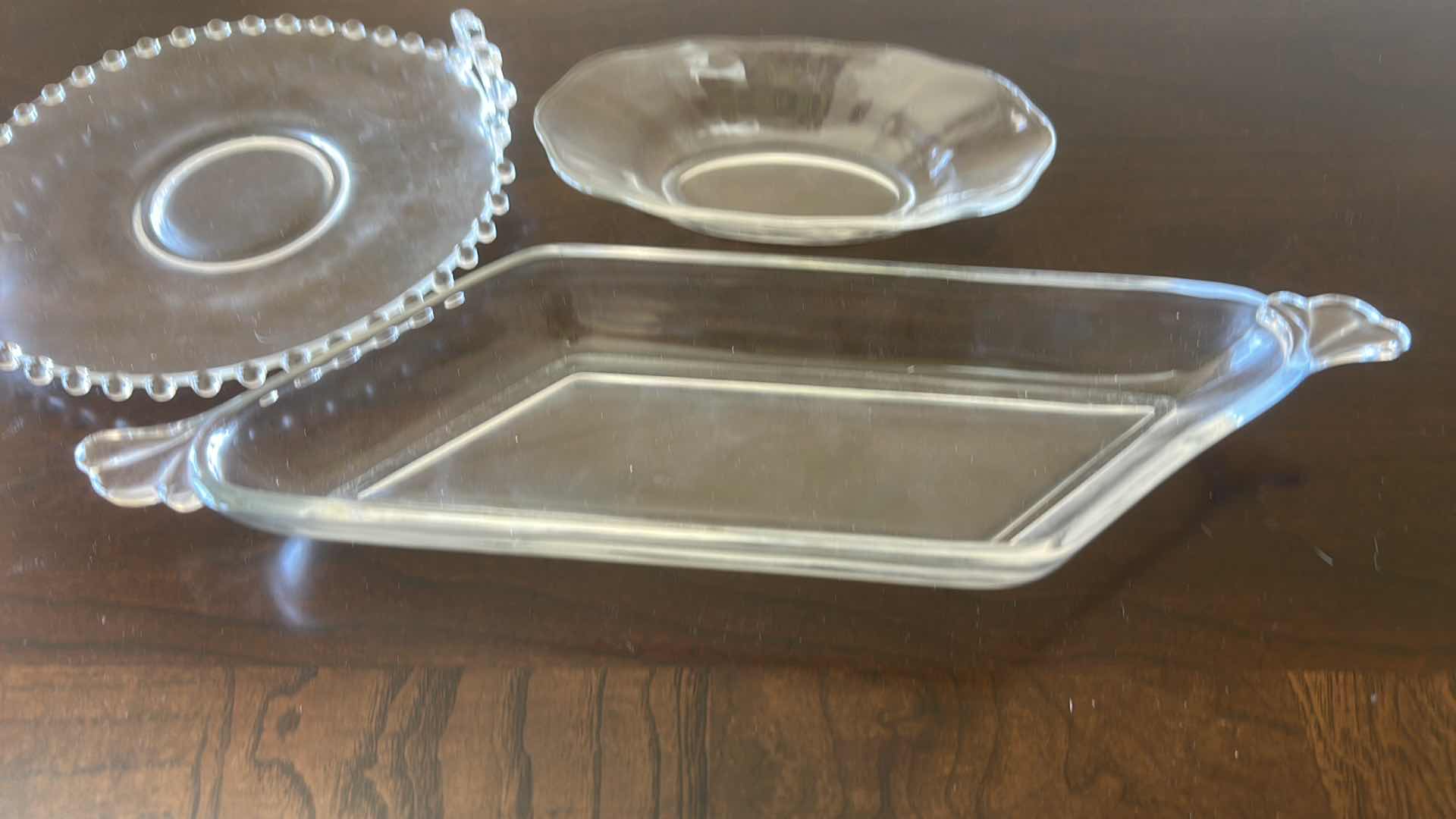 Photo 1 of 3 VINTAGE GLASS PIECES (LONGEST 13.5”)