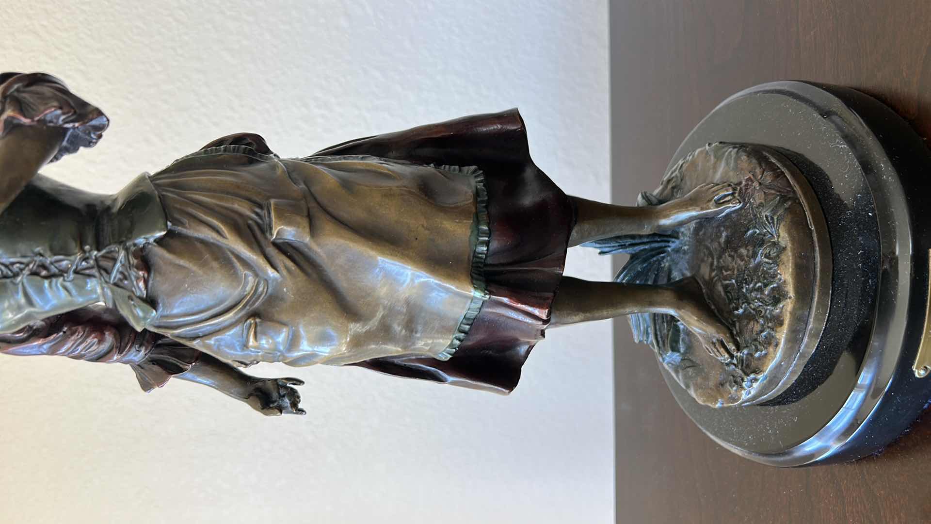 Photo 1 of BRONZE SCULPTURE “MOREAU” (1869-1943)  H18” FEMALE FIGURAL 
VALUED $ 500- $1000