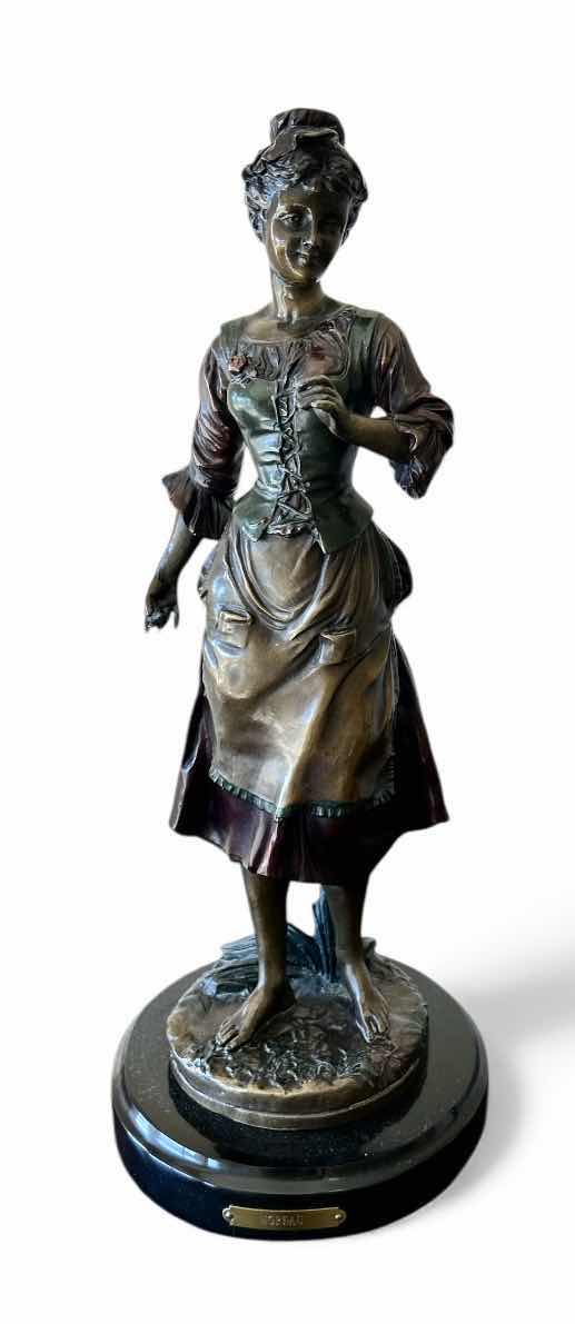 Photo 1 of BRONZE SCULPTURE “MOREAU” (1869-1943) H18” FEMALE FIGURAL
VALUED $ 500- $1000