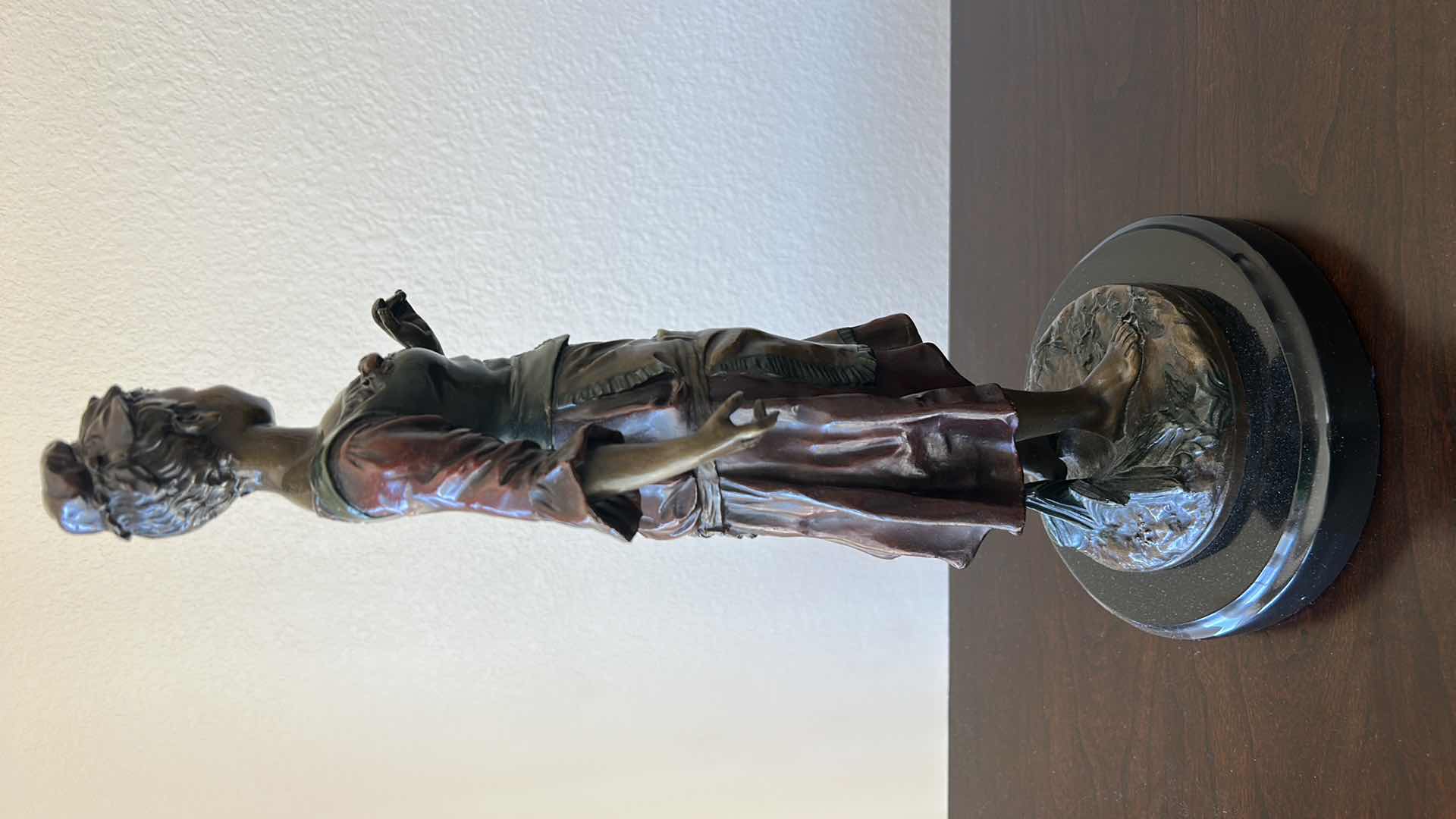 Photo 1 of BRONZE SCULPTURE “MOREAU” (1869-1943)  H18” FEMALE FIGURAL 
VALUED $ 500- $1000