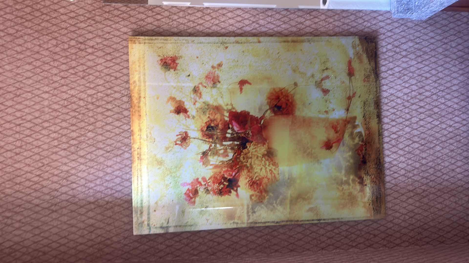 Photo 1 of ACRYLIC FLORAL ARTWORK 24” x 32”