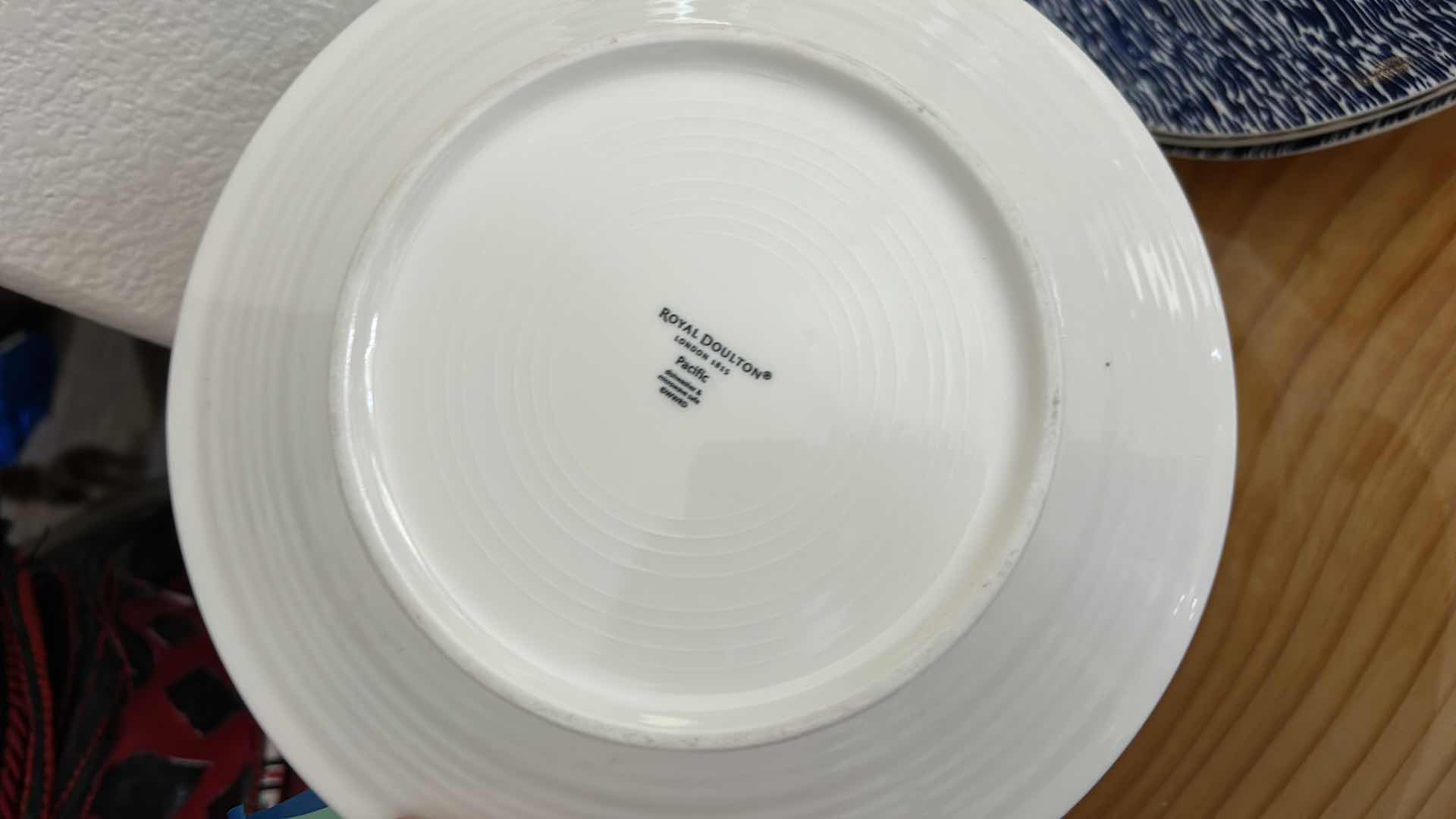 Photo 1 of 13 ROYAL DOULTON BLUE AND WHITE PLATES AND COFFEE MUGS